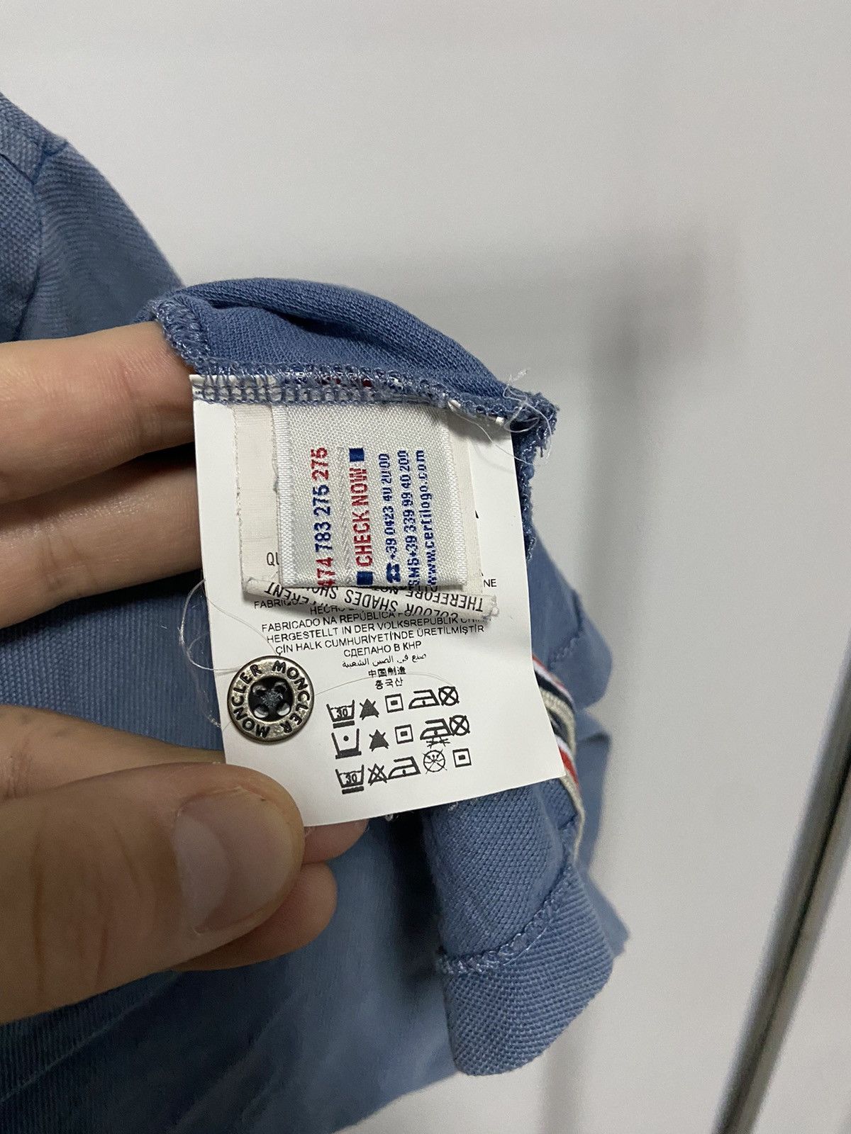 Moncler × Vintage Moncler Vintage T Shirt Polo Small Logo Luxury Size US S / EU 44-46 / 1 - 5 Thumbnail