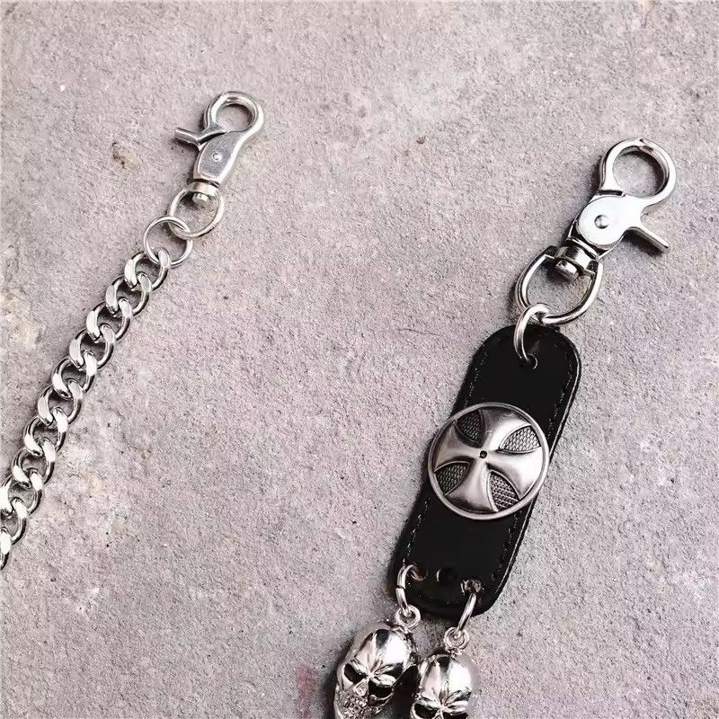 Other Skull Charm Gothic Rock Biker Wallet Chain Size ONE SIZE - 5 Thumbnail