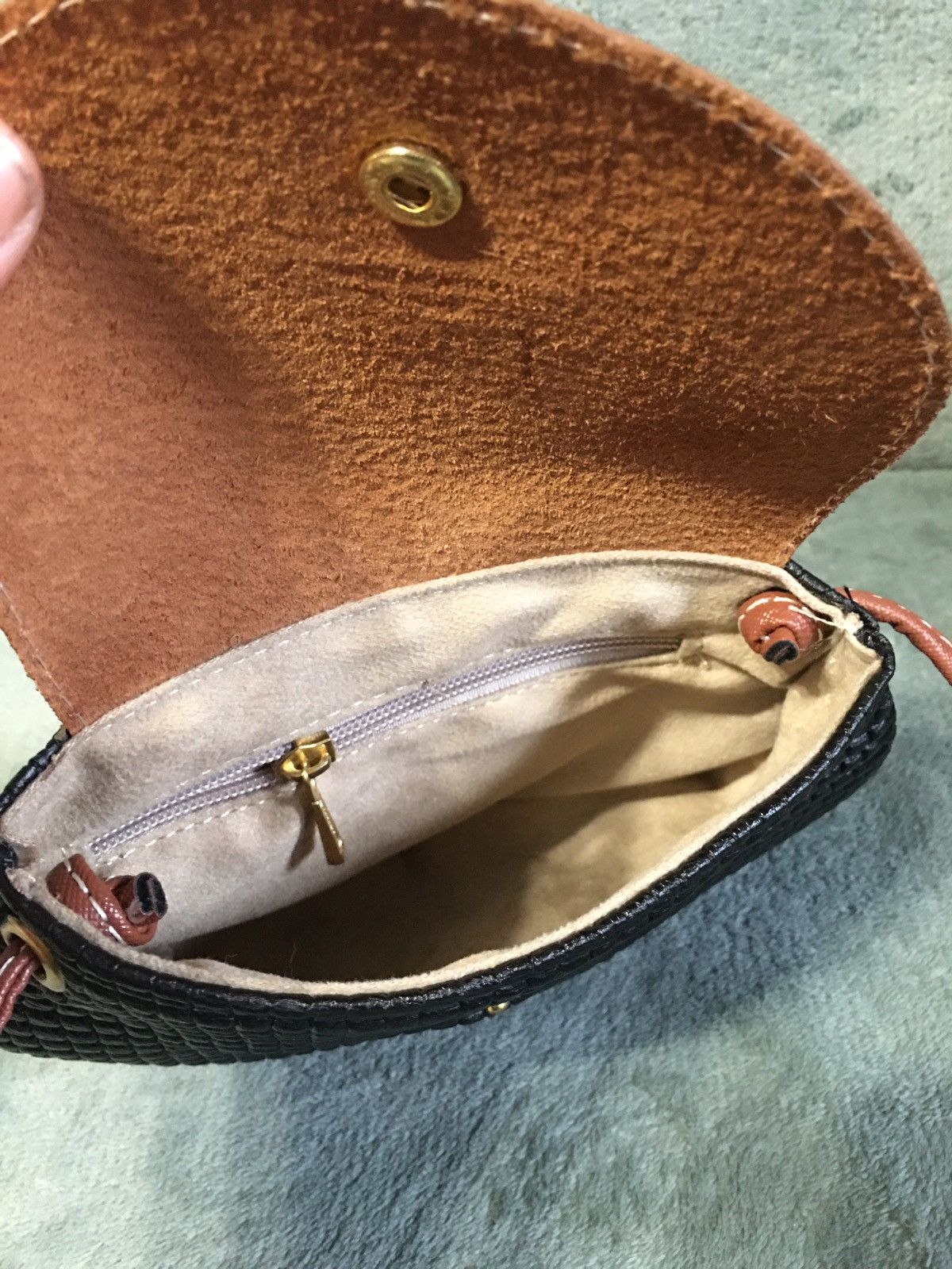 Longchamp Longchamp Paris Leather Woven Shoulder Crossbody Bag Size ONE SIZE - 6 Thumbnail