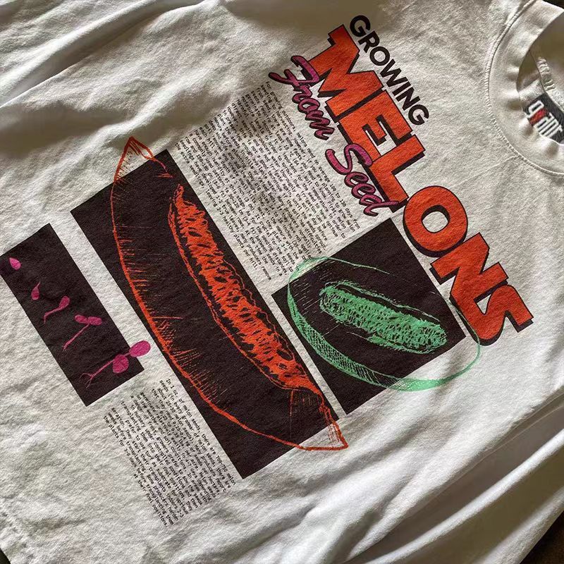 Japanese Brand Watermelon pattern casual retro long sleeve t-shirt Size US L / EU 52-54 / 3 - 2 Thumbnail