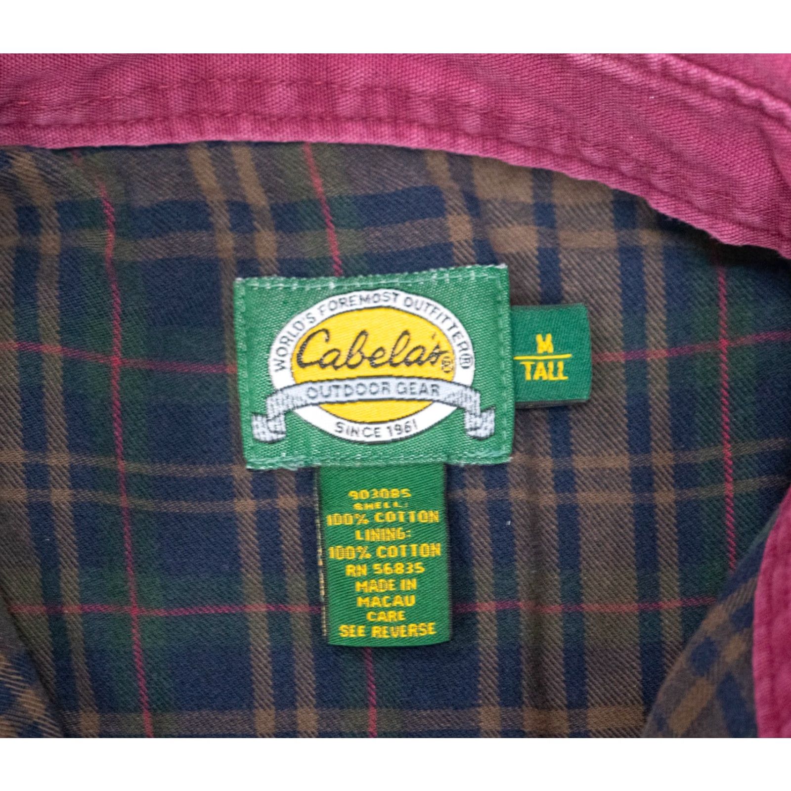 Vintage VINTAGE Cabela's Canvas Flannel Lined Shacket Shirt Jacket Mens M Tall Red Chore Barn Shacket Shirt Jacket Mens M Tall Red Distressed 90s Cowboys Barn Size US M / EU 48-50 / 2 - 3 Thumbnail