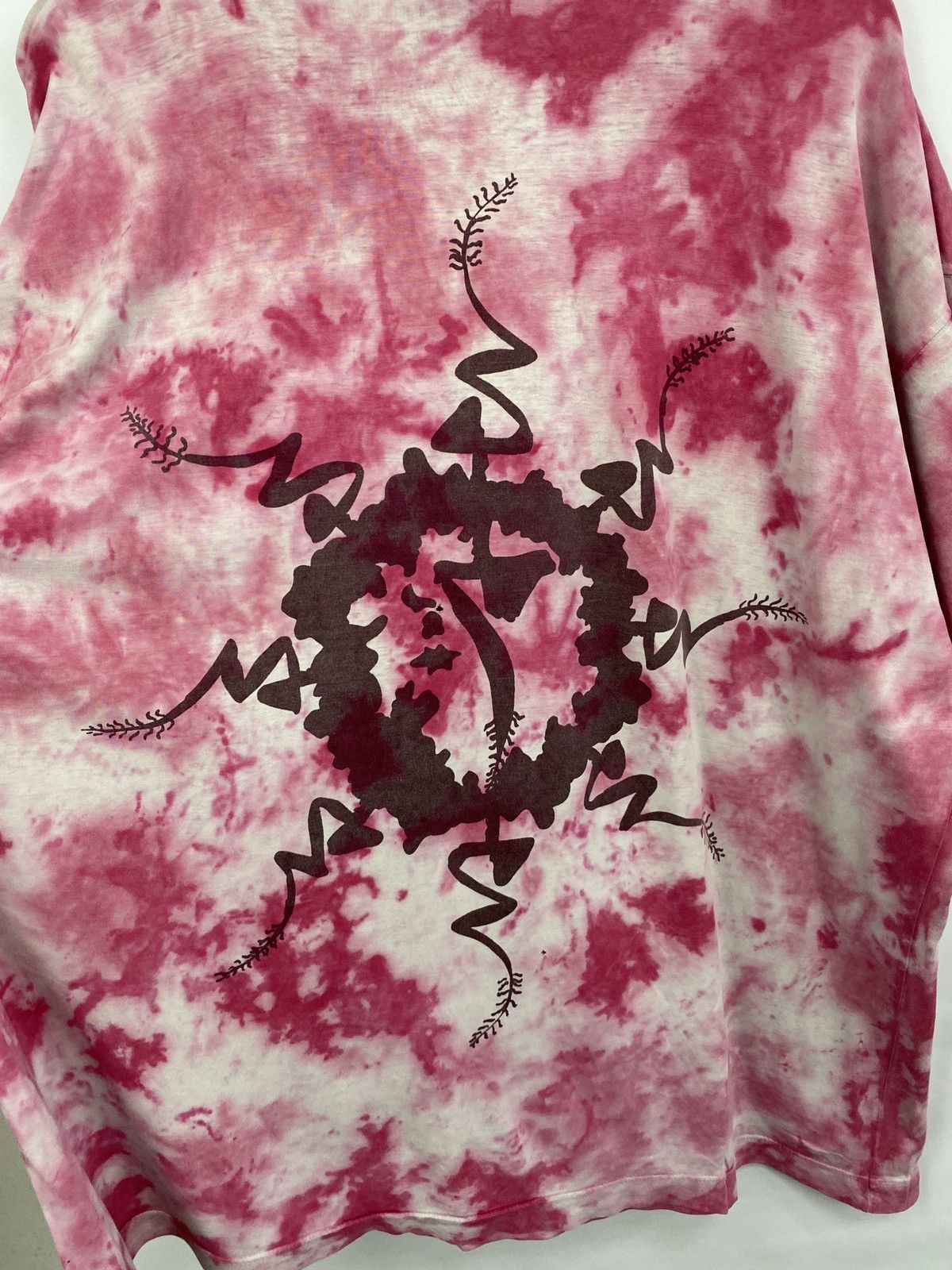 Japanese Brand 🇯🇵☯️ Vintage 90s Mushroom Yin Yang Japan T-Shirt tie dye Size US XXL / EU 58 / 5 - 4 Thumbnail