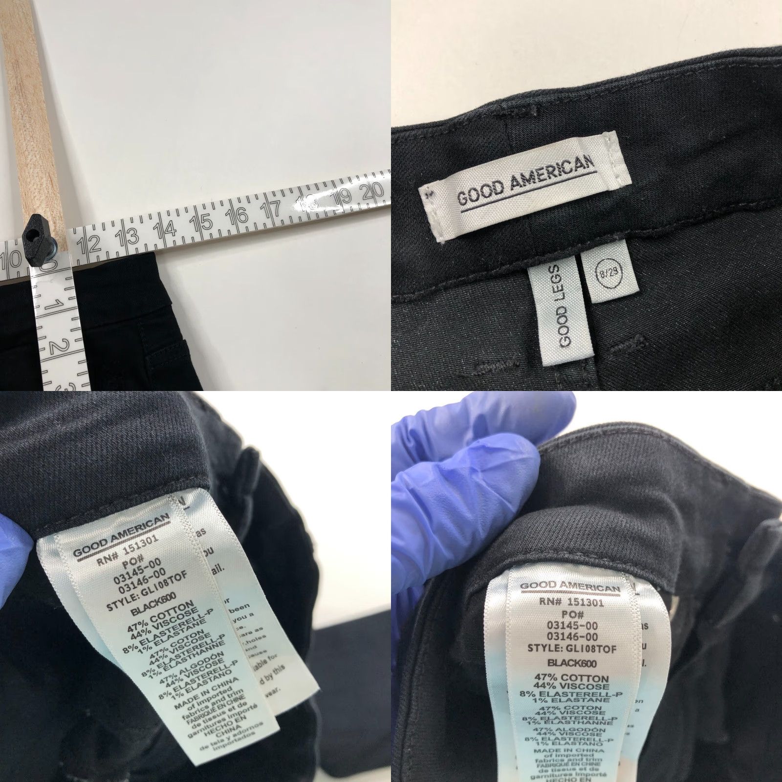 Good American Good American Jeans High Rise Skinny 8 27W 29L GL108TOF Black Denim 5-Pocket Women Size 27" / US 4 / IT 40 - 8 Thumbnail