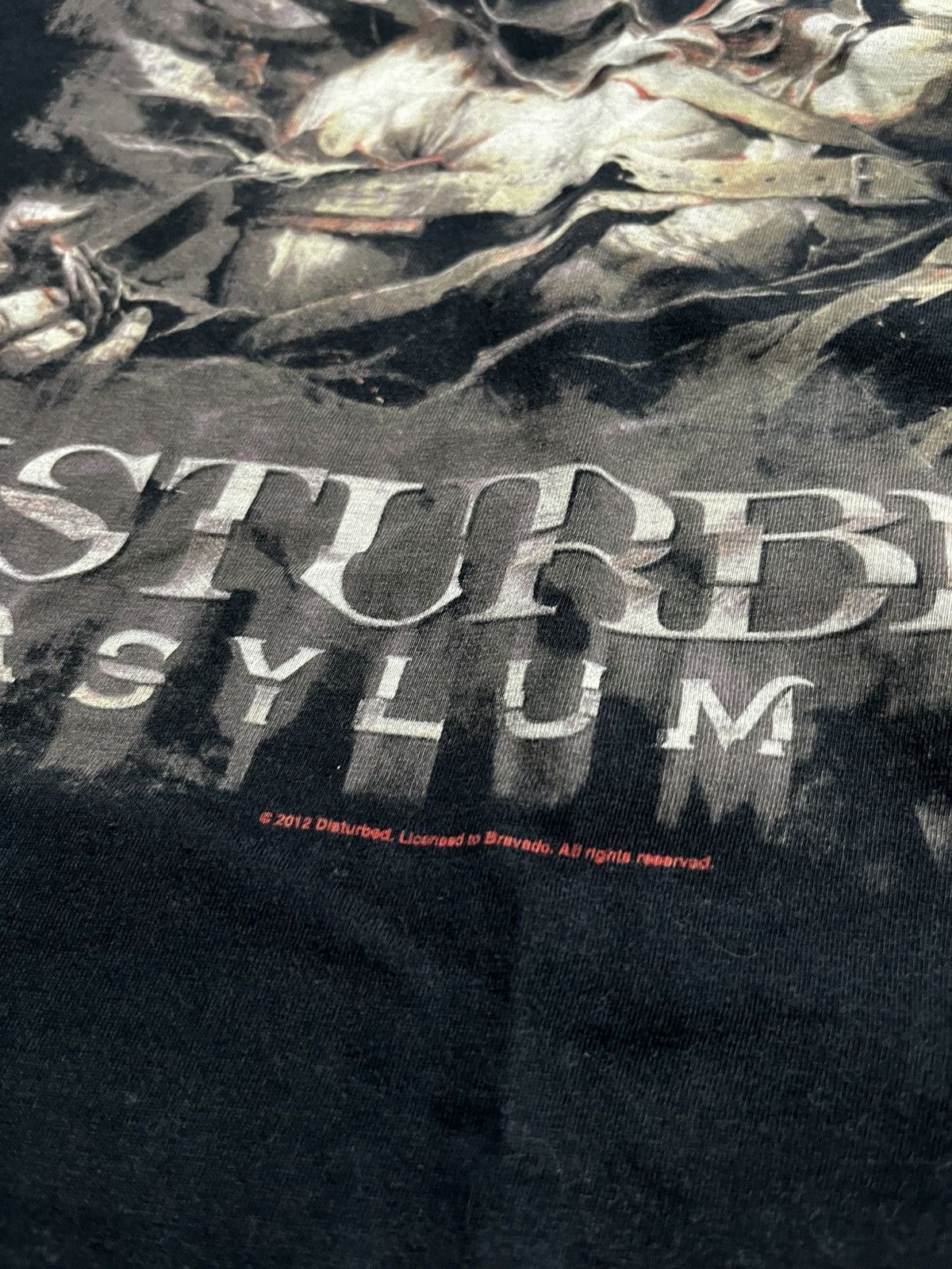 Band Tees Disturbed Asylum Tour Tee 2012 Vintage Nu Metal Band T-Shirt Size US XL / EU 56 / 4 - 3 Thumbnail