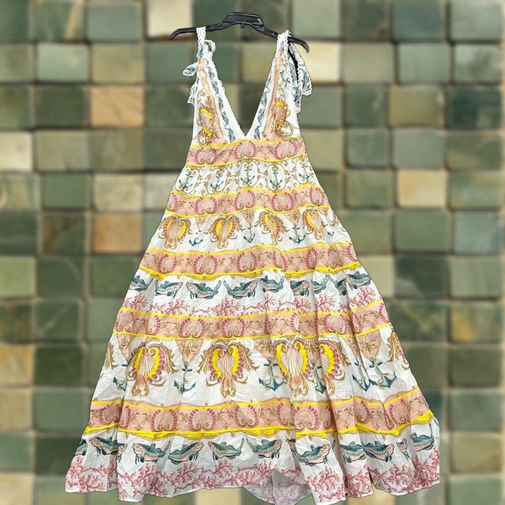 Farm Rio VINTAGE FARM RIO Sundress Women's Midi Dress Sleeveless Cotton  Multicolor 90s Summer Dress M Women | Grailed