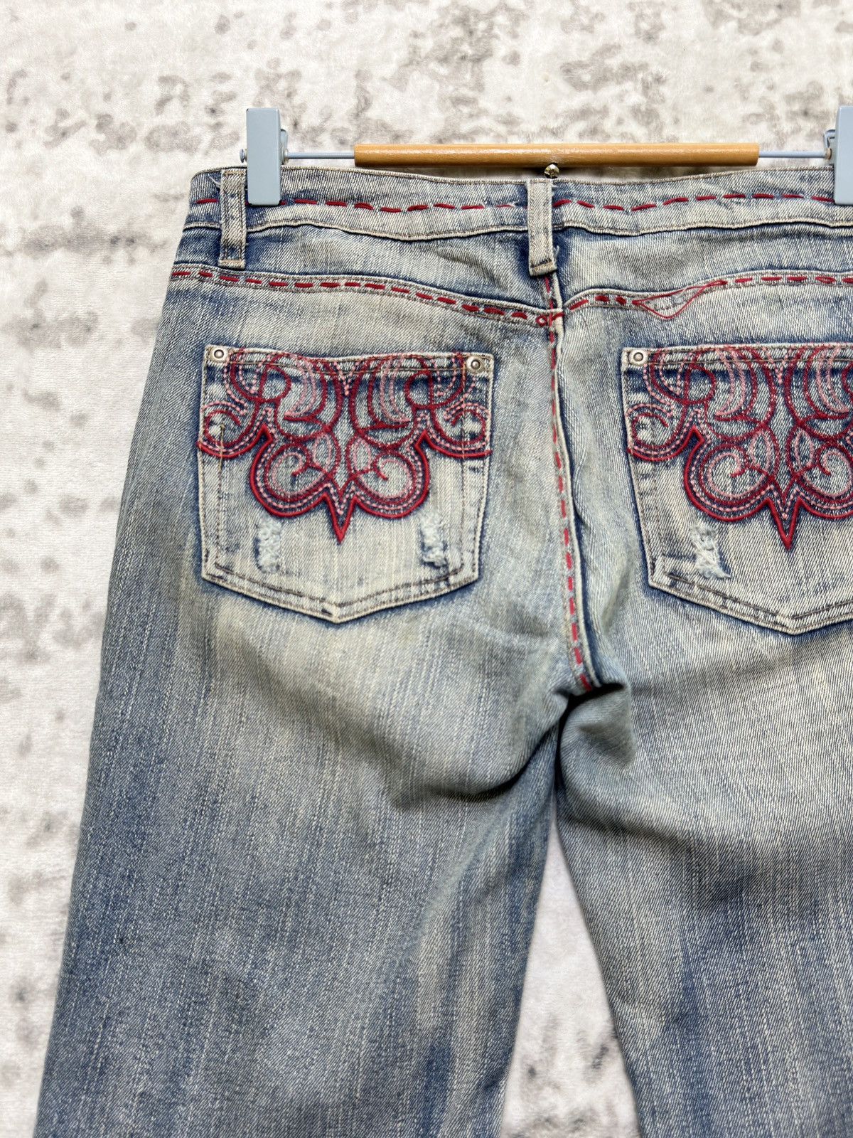 Southpole Vintage Southpole Y2K Flared Tribal Embroidery Denim Size US 29 - 11 Thumbnail