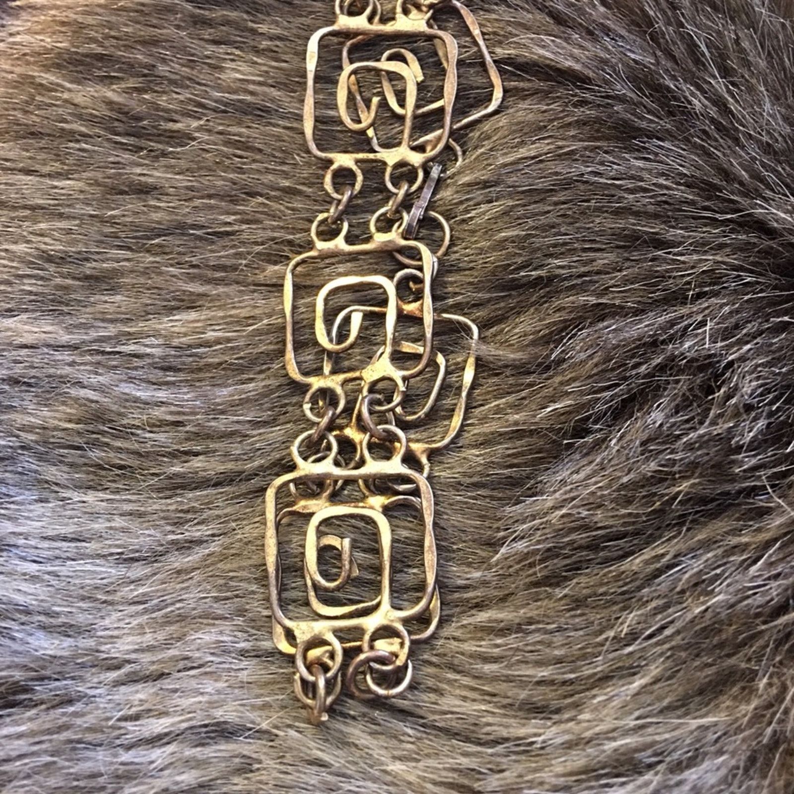 Vintage Vintage gold plated cleopatra style link bracelet Size ONE SIZE - 4 Thumbnail