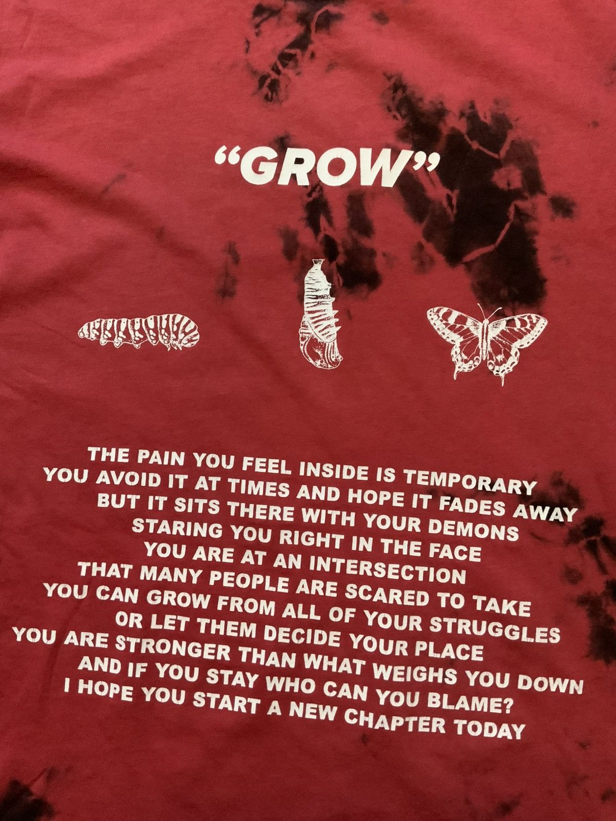 Other Yours Truly Phora Grow Caterpillar Butterfly Tie Dye T-Shirt Size US M / EU 48-50 / 2 - 6 Thumbnail