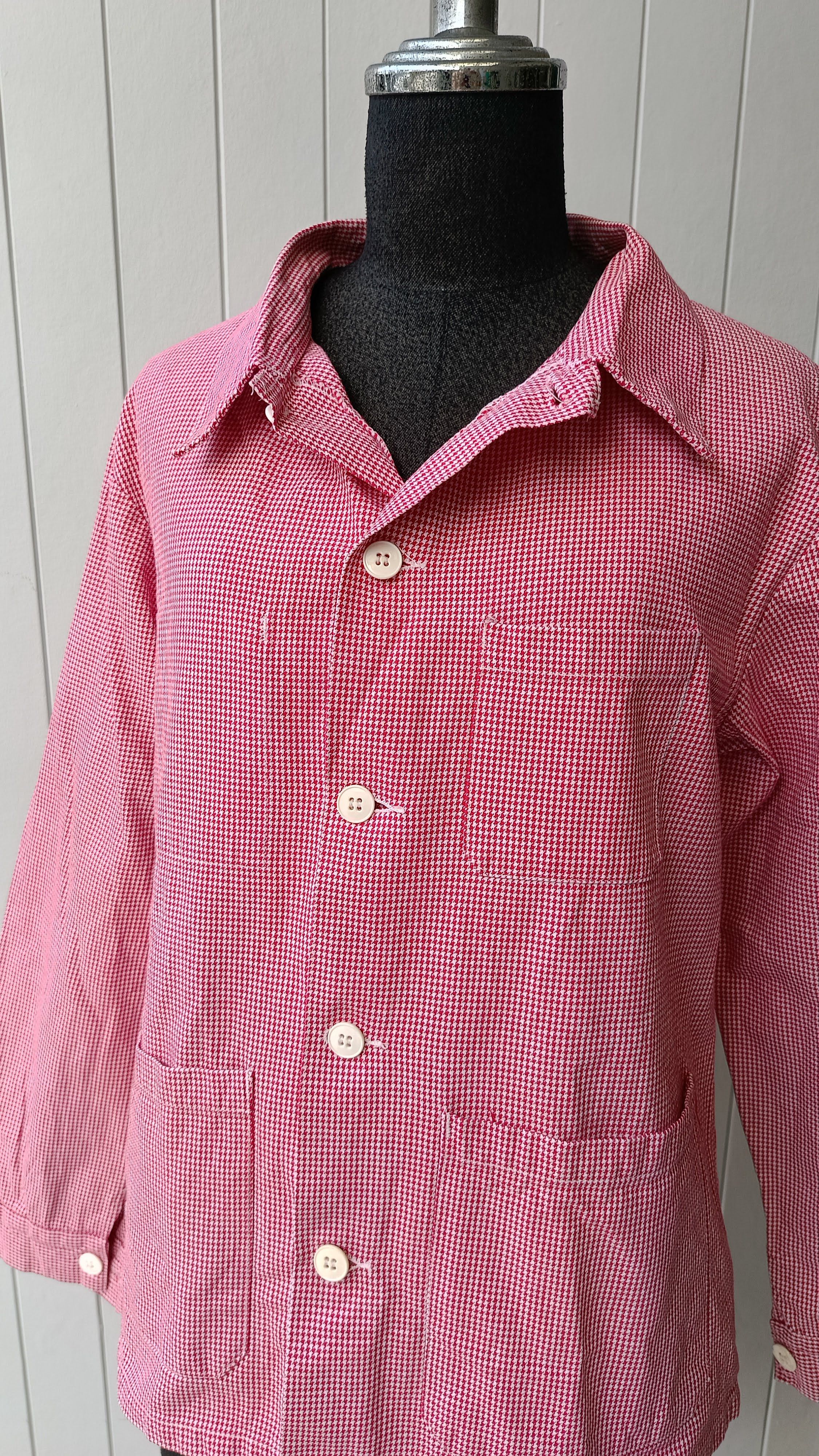 Danton DANTON France red Houndstooth jacket small Size US S / EU 44-46 / 1 - 4 Thumbnail