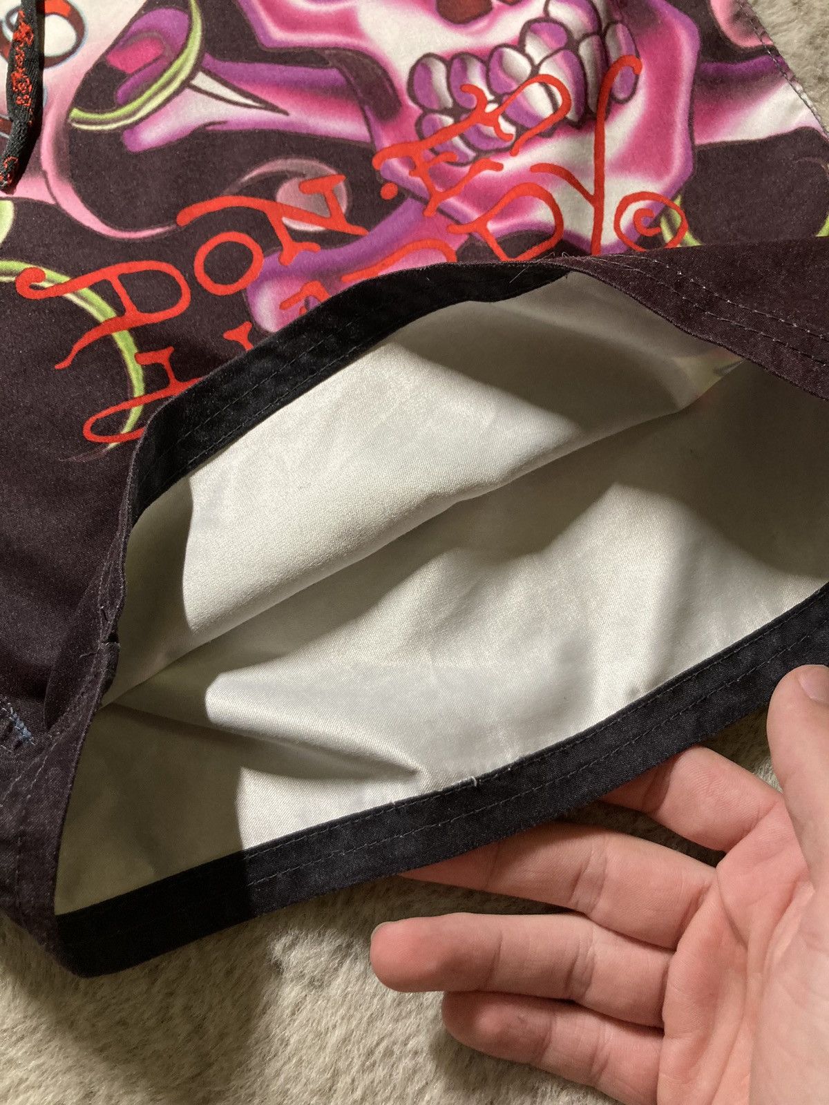 Christian Audigier × Ed Hardy × Vintage ⛩️ Ed Hardy by Christian Audigier Shorts Skull skeleton surf Size US 32 / EU 48 - 7 Thumbnail