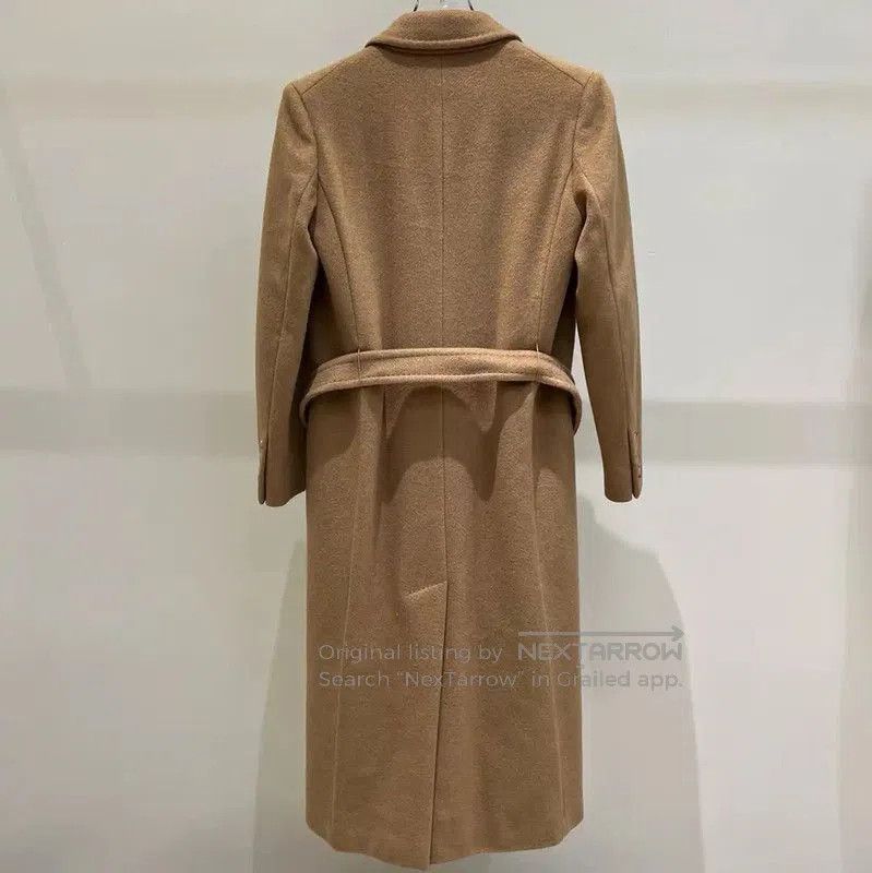 Max Mara MaxMara Long Wool Blend Coat in Khaki . Size M / US 6-8 / IT 42-44 - 2 Thumbnail