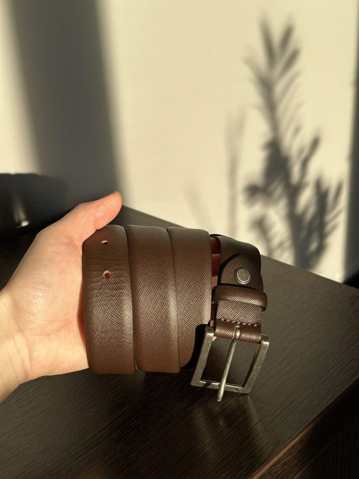 NAVYBOOT Navyboot brown cow leather classic belt Size ONE SIZE - 4 Thumbnail