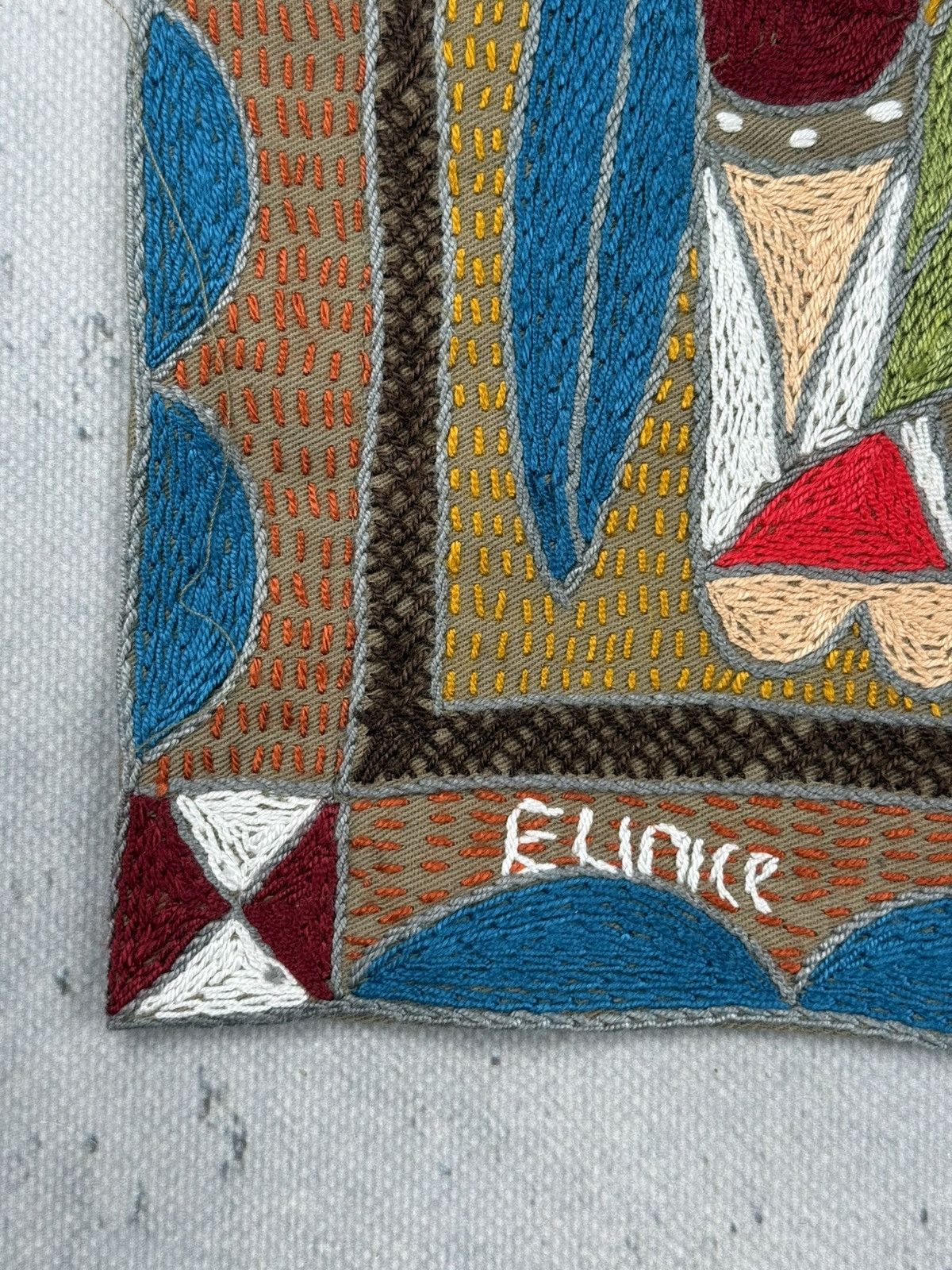 Vintage Kaross Handmade Embroidered Textile Wall Art African Folk Size ONE SIZE - 4 Thumbnail