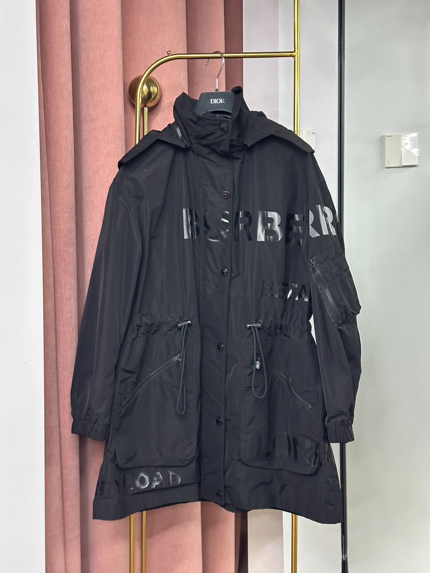 Burberry Burberry Black Letter Trench Coat Size US XXS / EU 40 - 1 Thumbnail