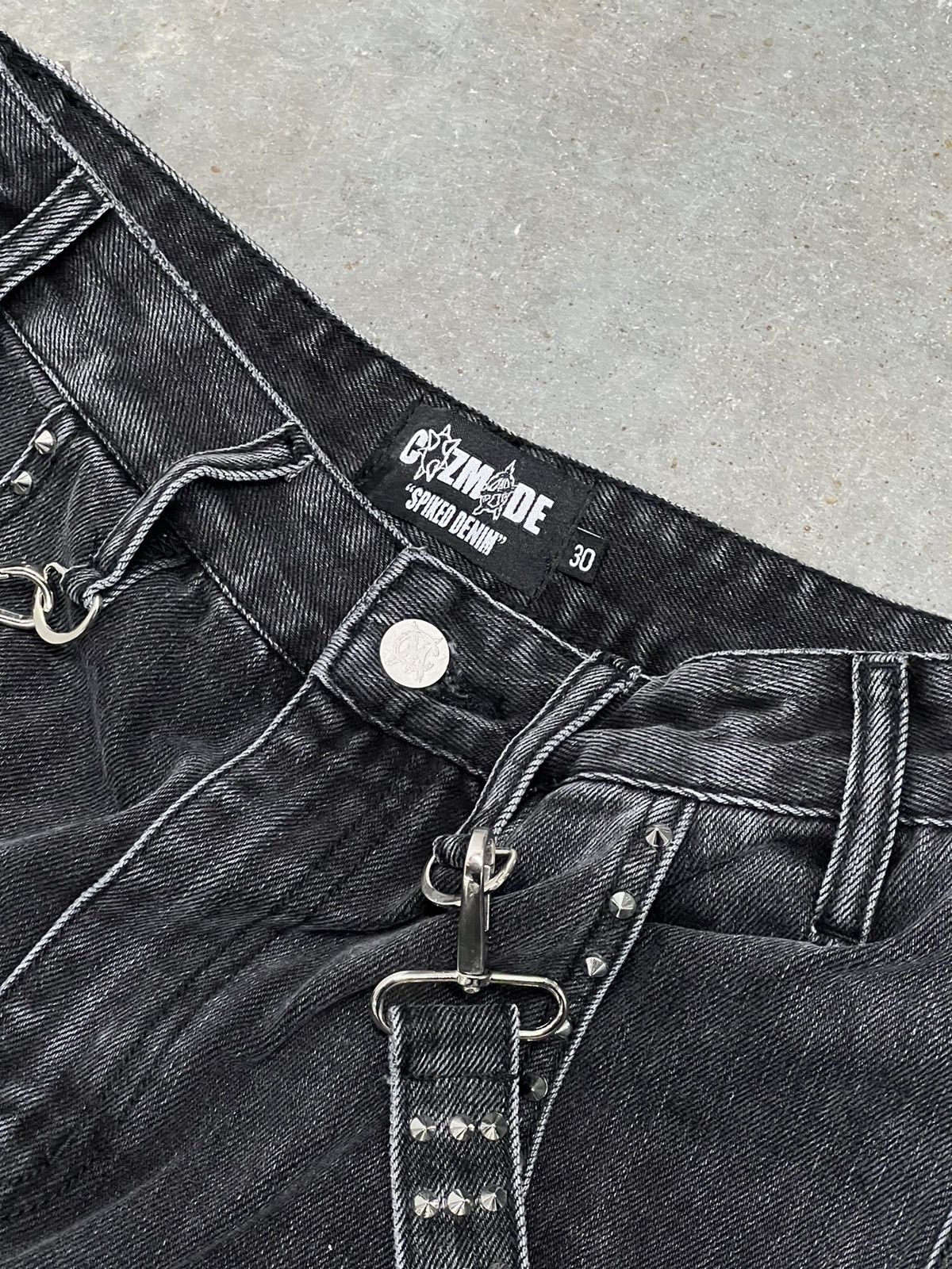 Japanese Brand Heavy Metal "Spiked" Bondage Denim Size US 30 / EU 46 - 4 Thumbnail