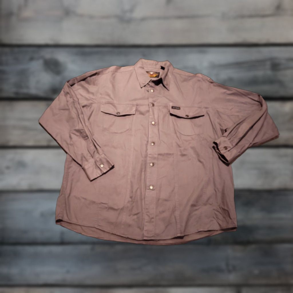 Harley Davidson Harley-Davidson Long Sleeve Button-Up Shirt XL Gray Canvas Biker Mens Size US XL / EU 56 / 4 - 1 Thumbnail