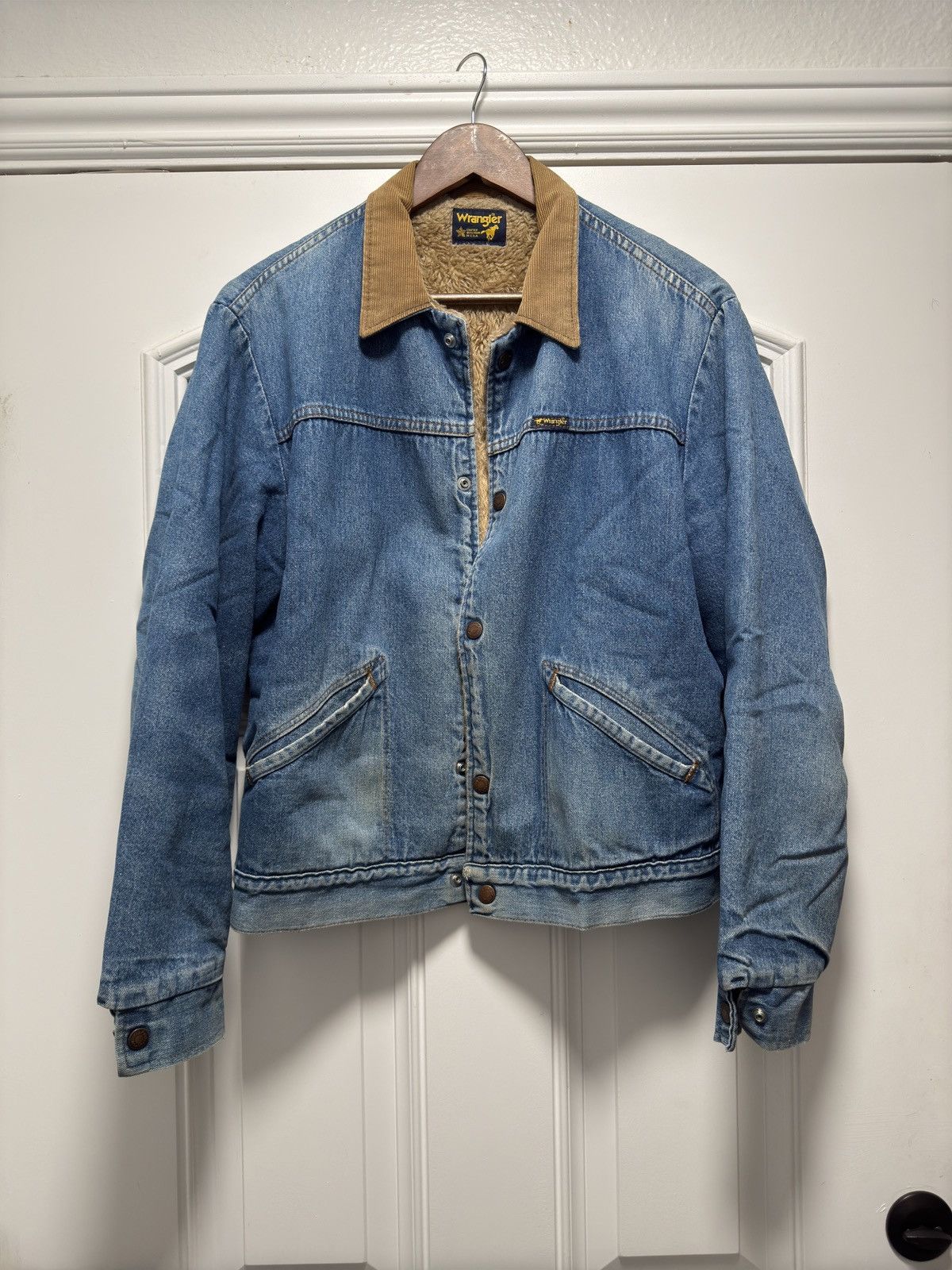 Vintage Faux Sherpa Denim Jacket Size US M / EU 48-50 / 2 - 1 Thumbnail