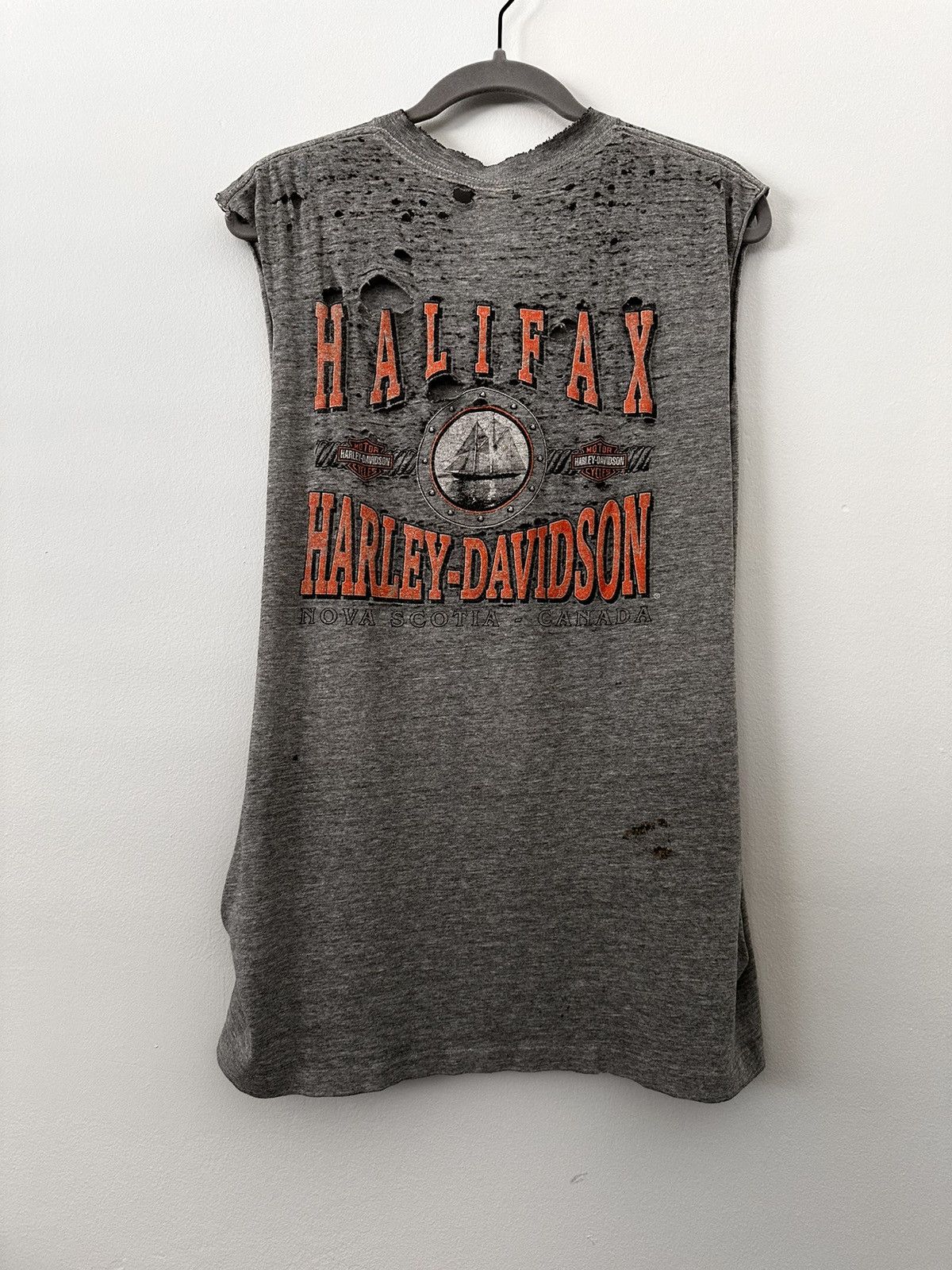 Harley Davidson Vintage Harley Davidson Thrashed Sleeveless Size US M / EU 48-50 / 2 - 2 Thumbnail