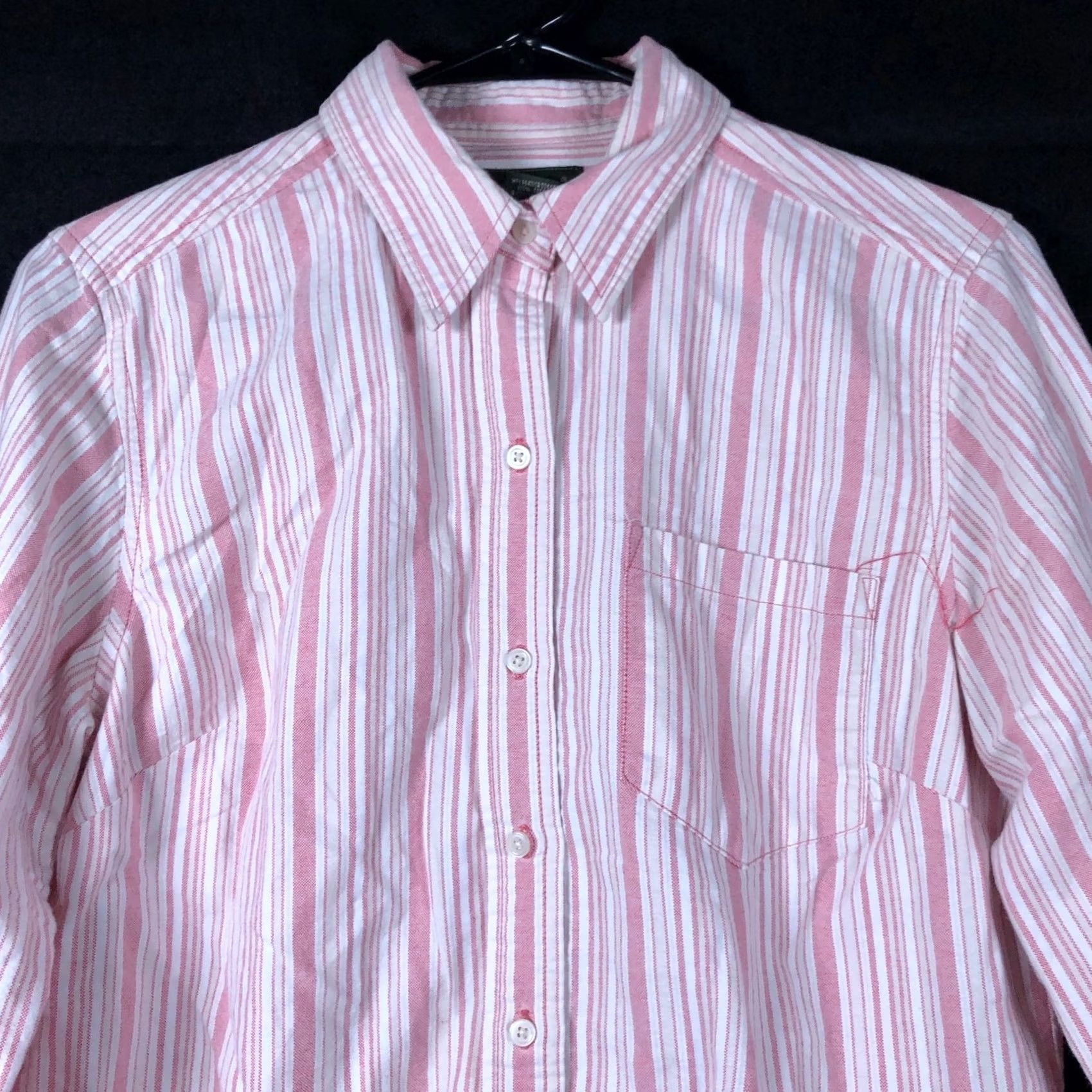 Eddie Bauer Eddie Bauer Womens Shirt Pink White Striped Collared Button Down Small Shirt Size S / US 4 / IT 40 - 2 Thumbnail