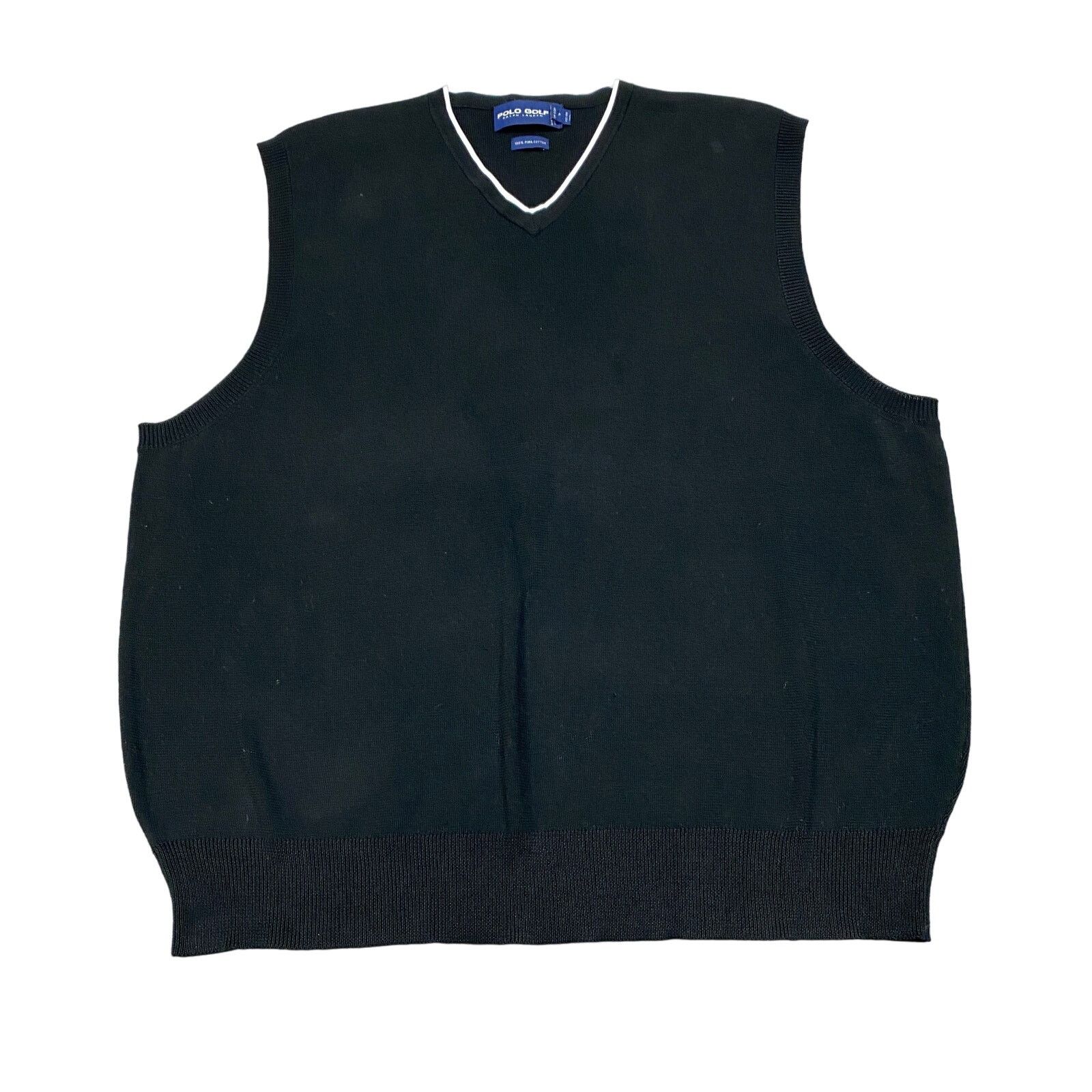 Polo Ralph Lauren × Vintage Polo Golf Ralph Lauren Pima Sweater Vest XL Italian Yarn Size US XL / EU 56 / 4 - 1 Thumbnail