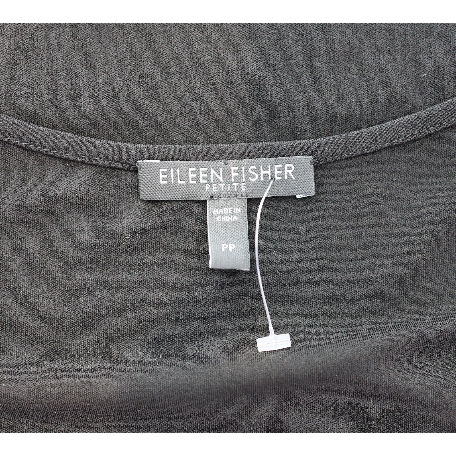 Eileen Fisher EILEEN FISHER Silk Crepe Pleated Black Tank Top Size PP Size XS / US 0-2 / IT 36-38 - 5 Thumbnail