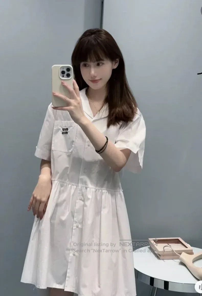 Miu Miu Miu Miu 36 College style short-sleeved dress Size 35" - 9 Thumbnail