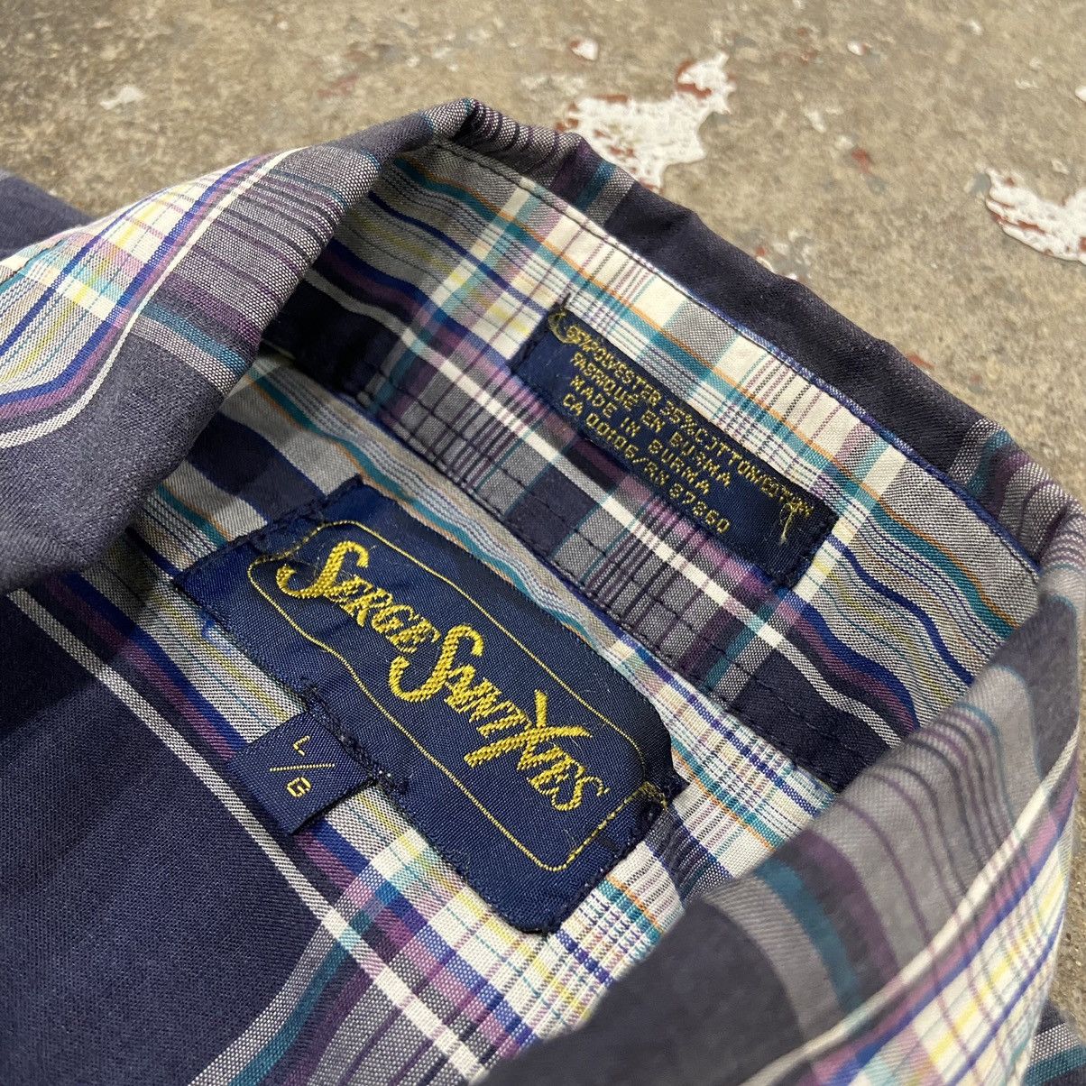 Vintage Vintage 1980s Plaid Button-up Shirt Size US L / EU 52-54 / 3 - 3 Thumbnail