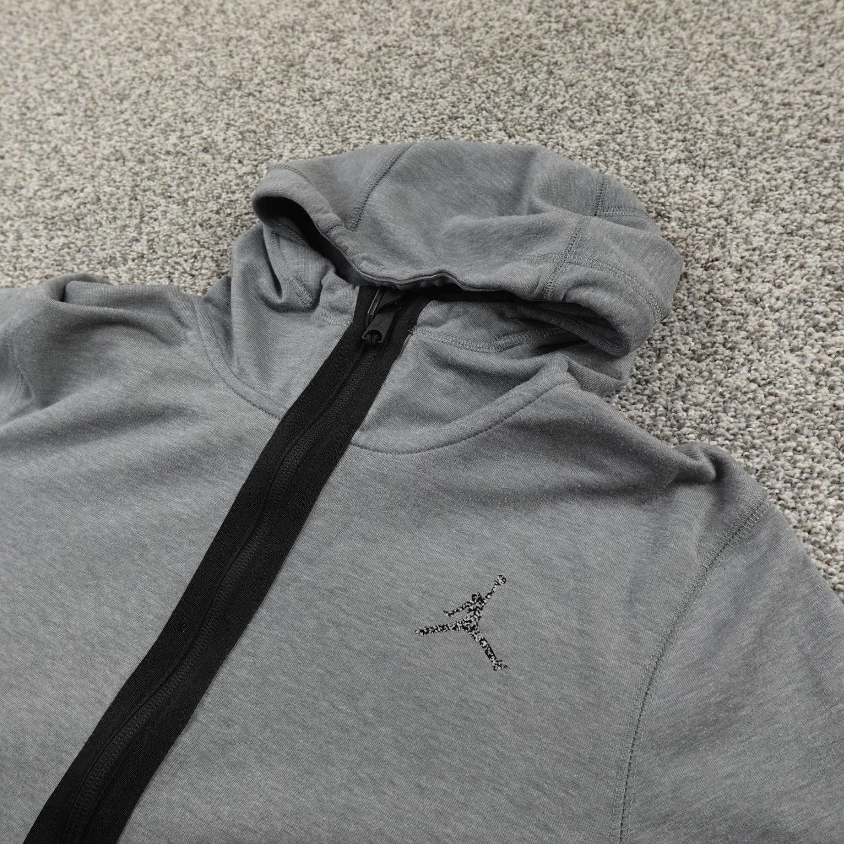 Jordan Brand Jordan Hoodie Mens S Gray Dri FIT Full Zip Sweatshirt Jacket Nike Jumpman Air Size US S / EU 44-46 / 1 - 2 Thumbnail