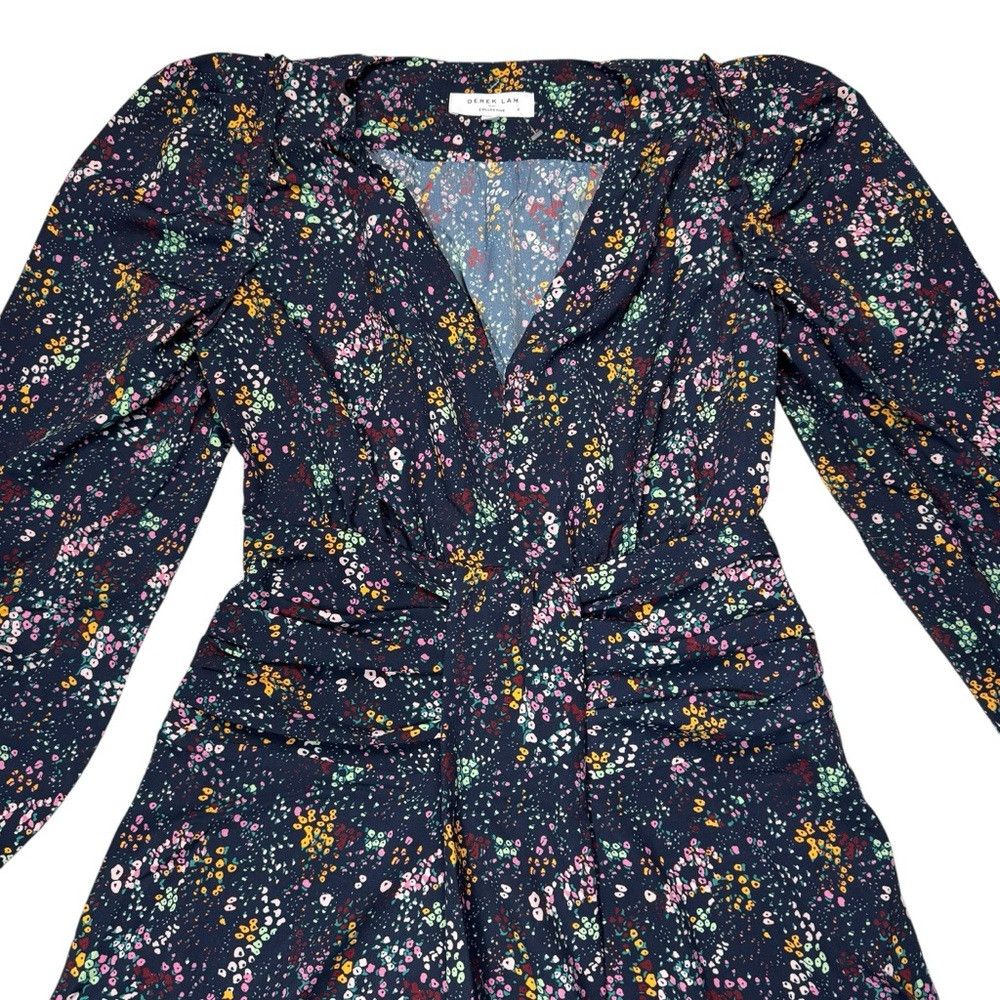 Derek Lam 10 Crosby New Derek Lam Blue Floral Long Sleeve Dress IT 42 US 6 Size M / US 6-8 / IT 42-44 - 4 Thumbnail
