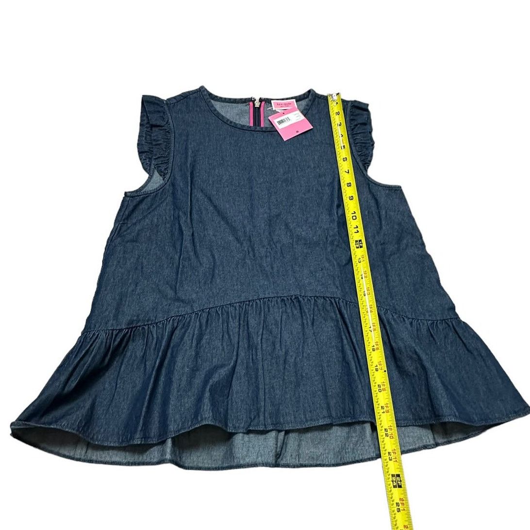 Kate Spade Kate Spade Chambray Flounce Top size 6 Casual Indigo Size M / US 6-8 / IT 42-44 - 5 Thumbnail