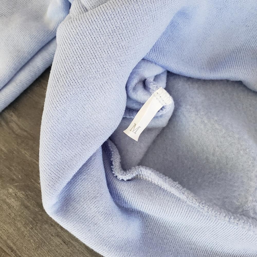 Shein Light Blue Basic Hoodie Long Sleeve Size 32" / US 10 / IT 46 - 3 Thumbnail
