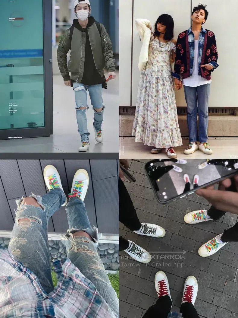 Saint Laurent Paris Saint Laurent Paris Low-top Canvas Rainbow Sneakers i Size US 8.5 / EU 41-42 - 8 Thumbnail