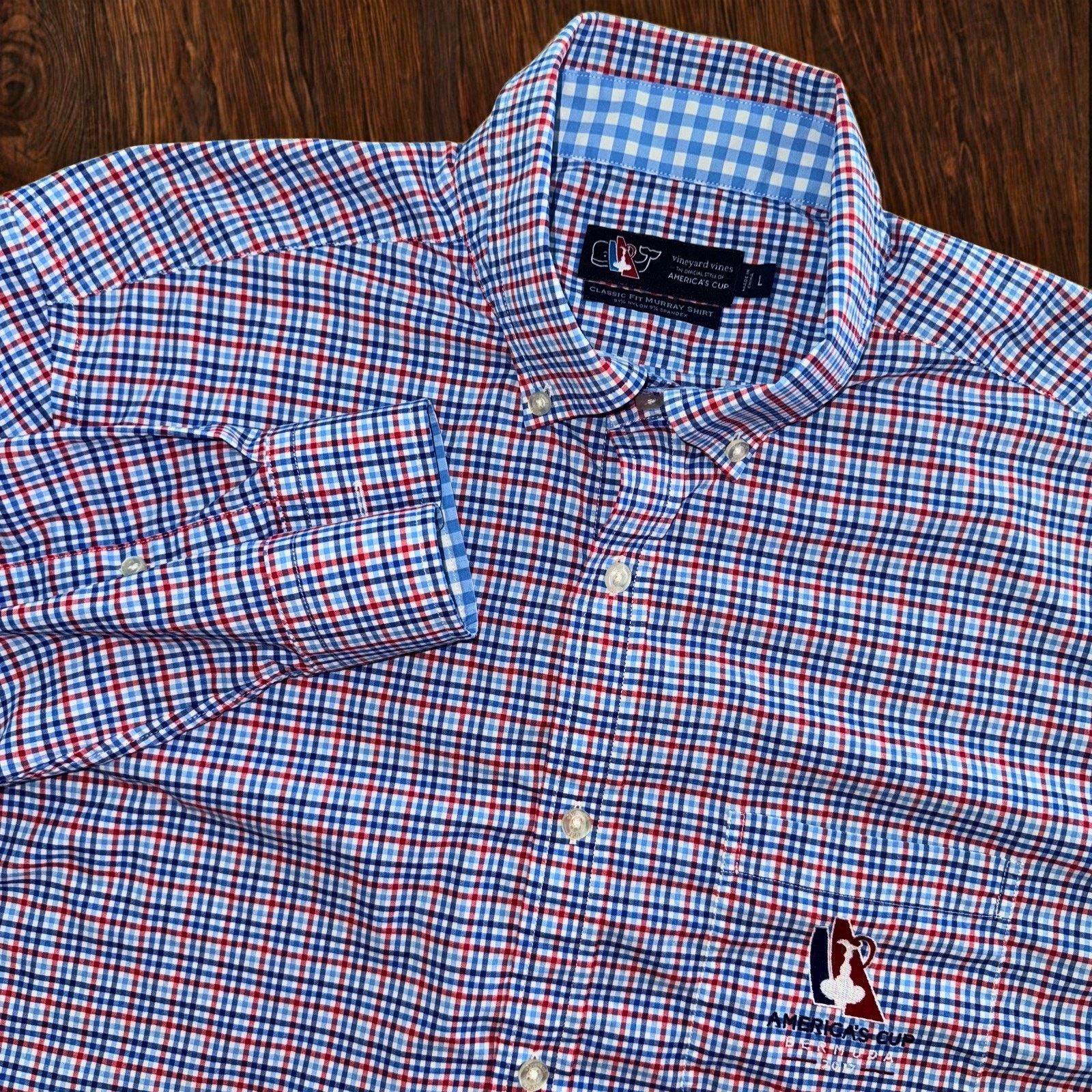 Vineyard Vines Vineyard Vines Americas Cup Bermuda 2017 Murray Shirt Sz. L Size US L / EU 52-54 / 3 - 13 Thumbnail