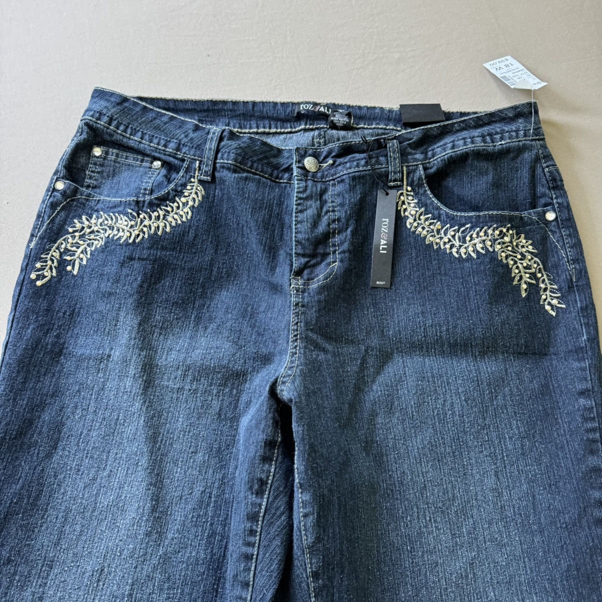 Other Y2K Era Roz & Ali rhinestone embellished bootcut jeans Size 40" / US 18 - 3 Thumbnail