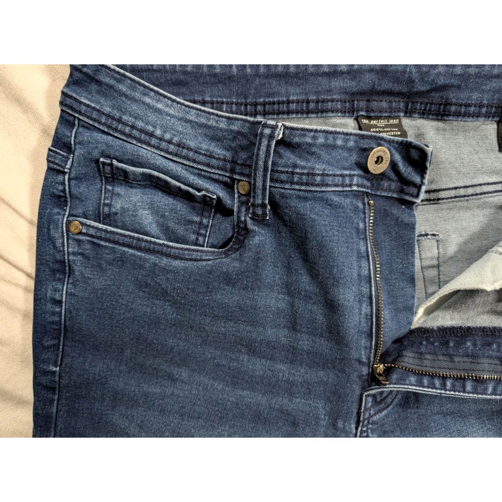 Denime The Perfect Jean NYC Slim Fit Jeans Mens 31 x 32 Blue Stretch Denim Shirt? Size US 31 - 4 Thumbnail