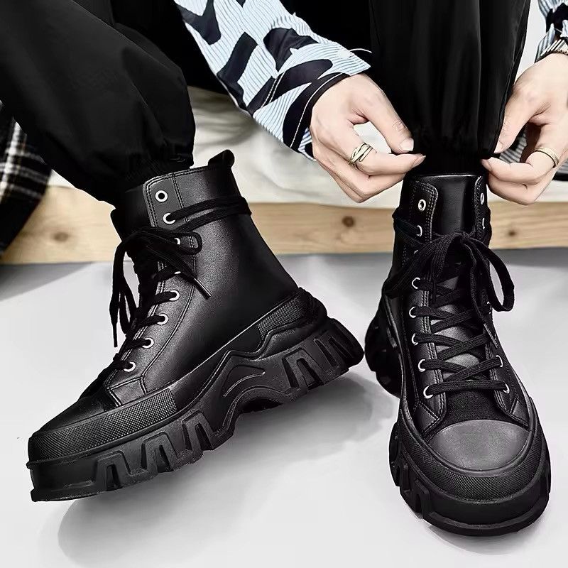 Other Gothic Punk Motorcycle PU Leather Sneakers Boots Size US 9 / EU 42 - 4 Thumbnail