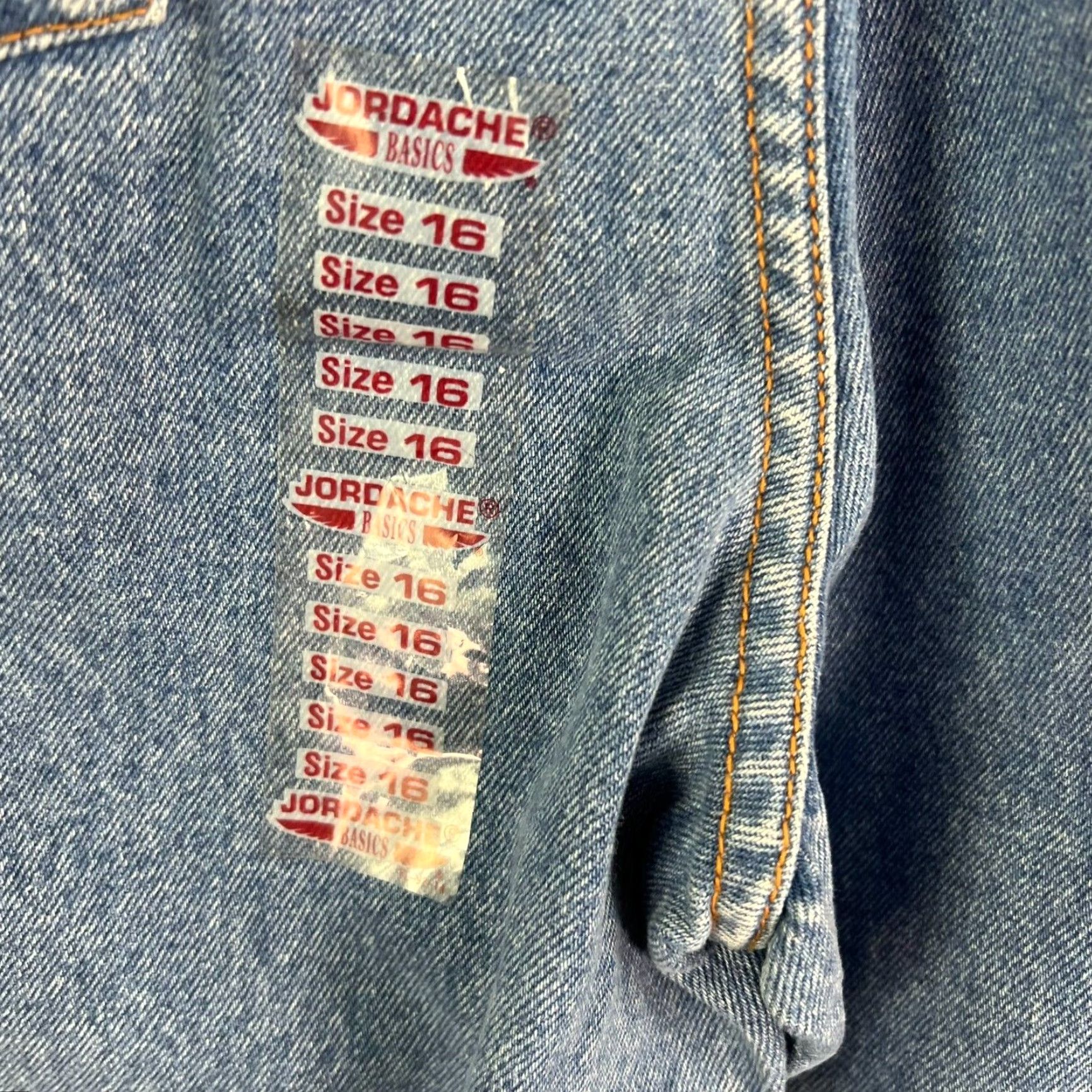 Jordache VINTAGE Jordache Classic Fit Denim Jeans Womens Size 16 32x30 Blue High Rise Straight Cotton 80s 90s USA Size 38" / US 16 / IT 52 - 7 Thumbnail