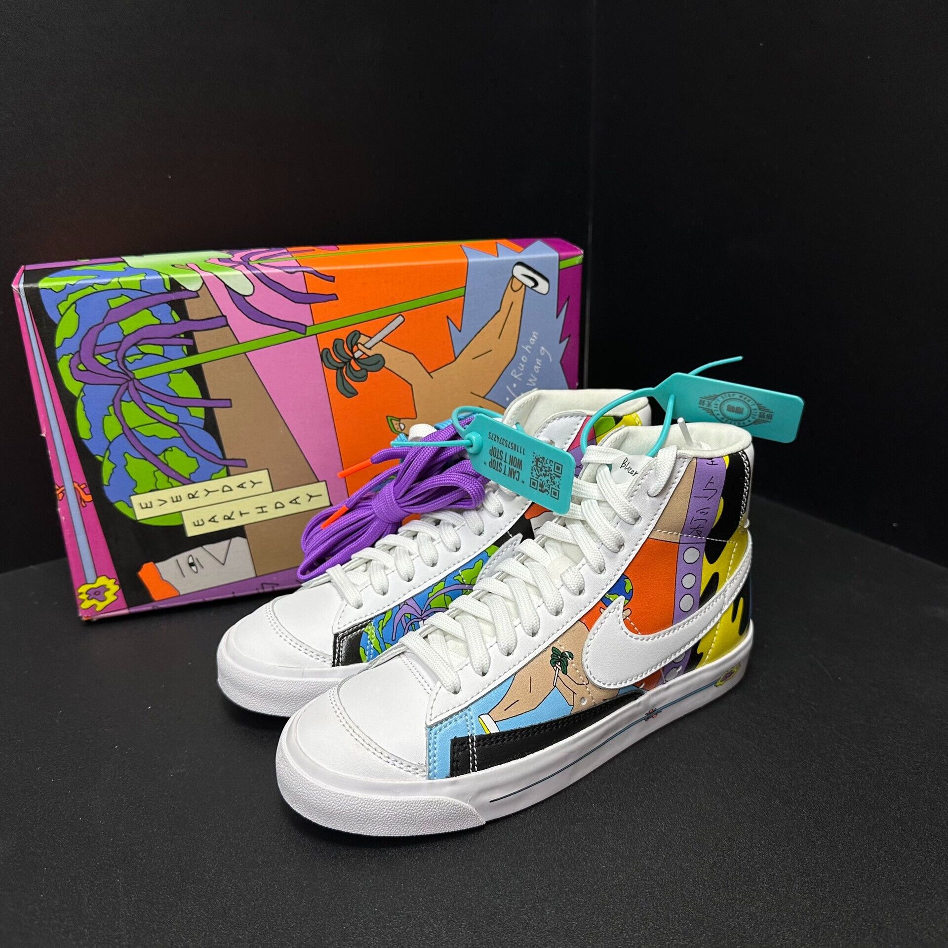Nike Nike Blazer Graffiti Sneakers Size US 5.5 / EU 38 - 1 Thumbnail