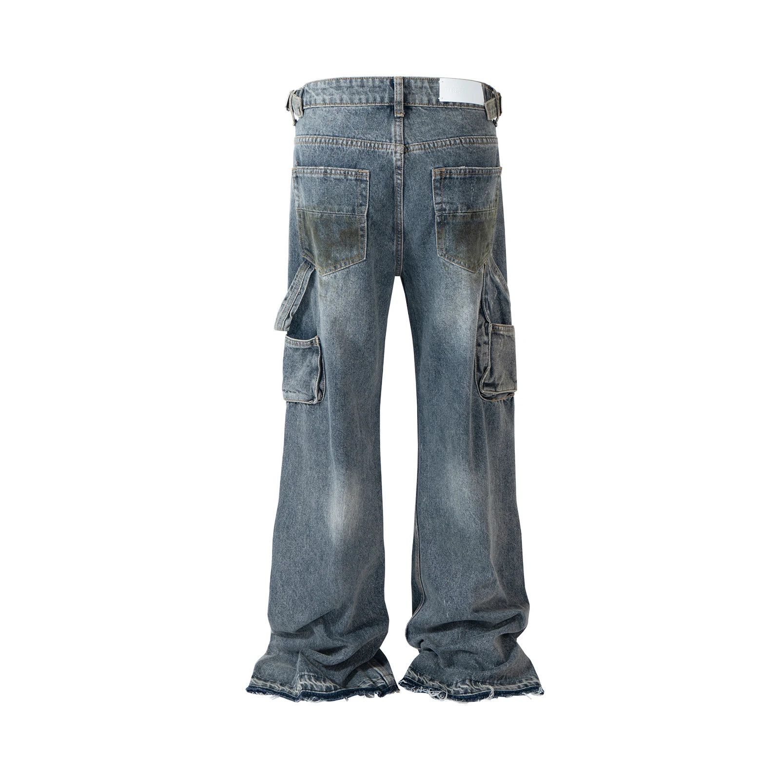 Jean Streetwear Handmade Mud Dyed Dirty Blue Size US 33 - 4 Thumbnail