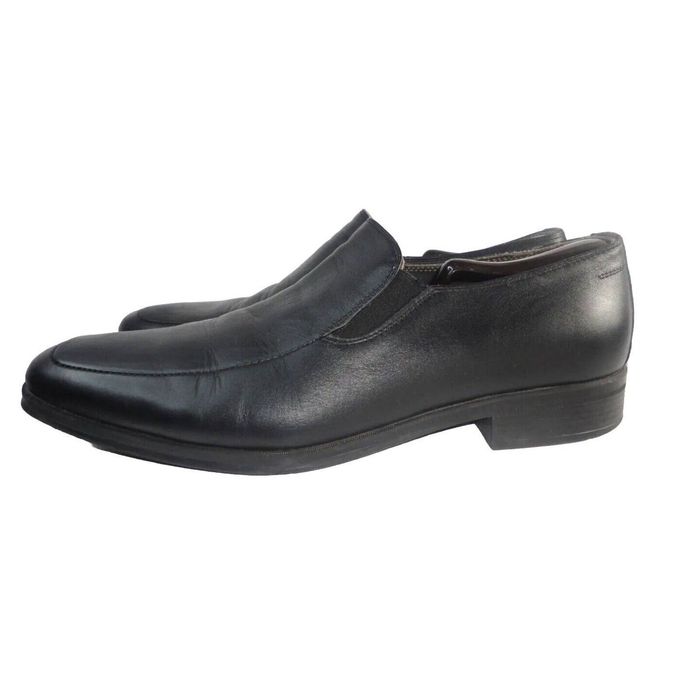 Bruno Magli M by Bruno Magli Pitto Shoes 7M Black Leather Loafers