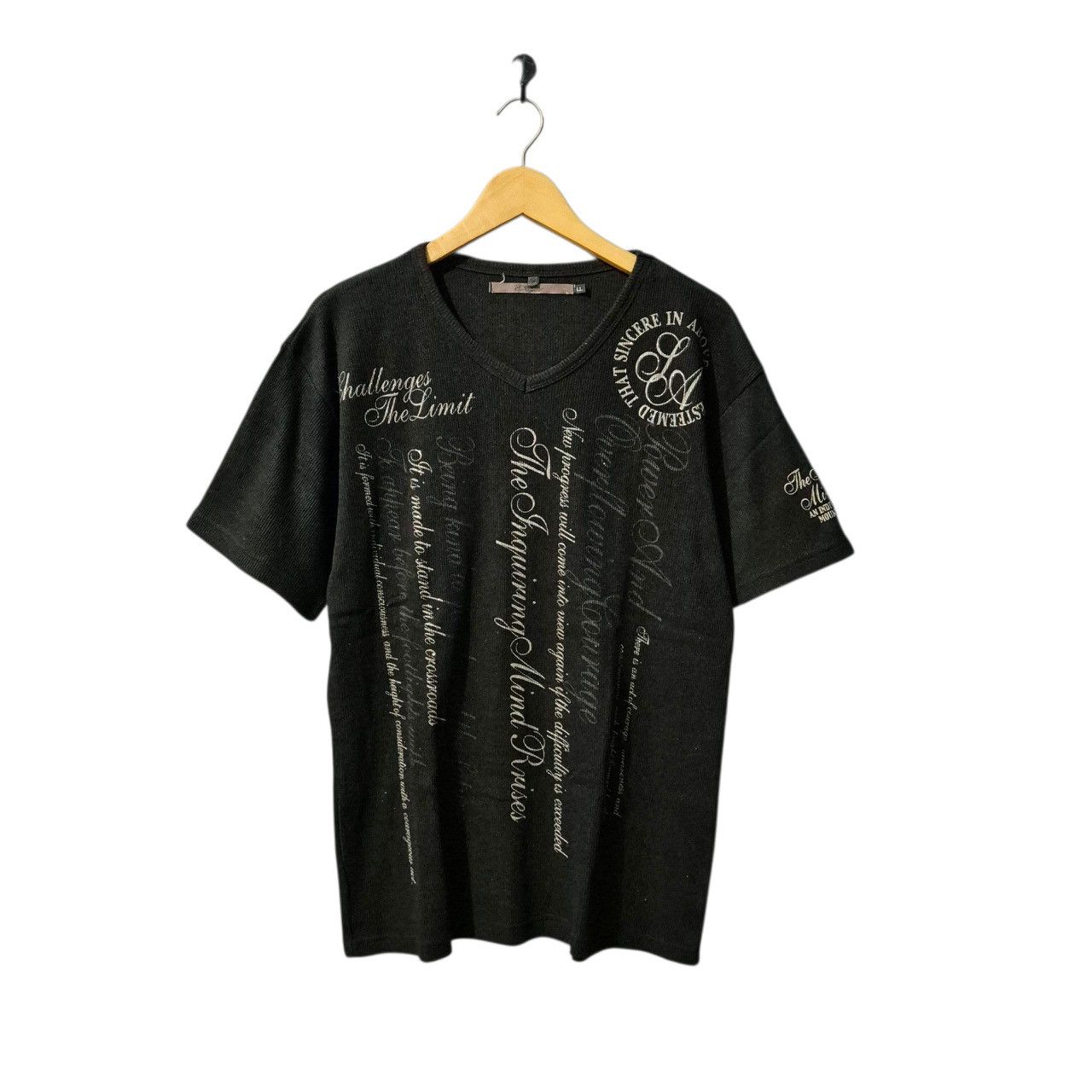 Japanese Brand Black Label poem Tshirt - ifsixwasnine lgb kmrii style Size US L / EU 52-54 / 3 - 1 Thumbnail