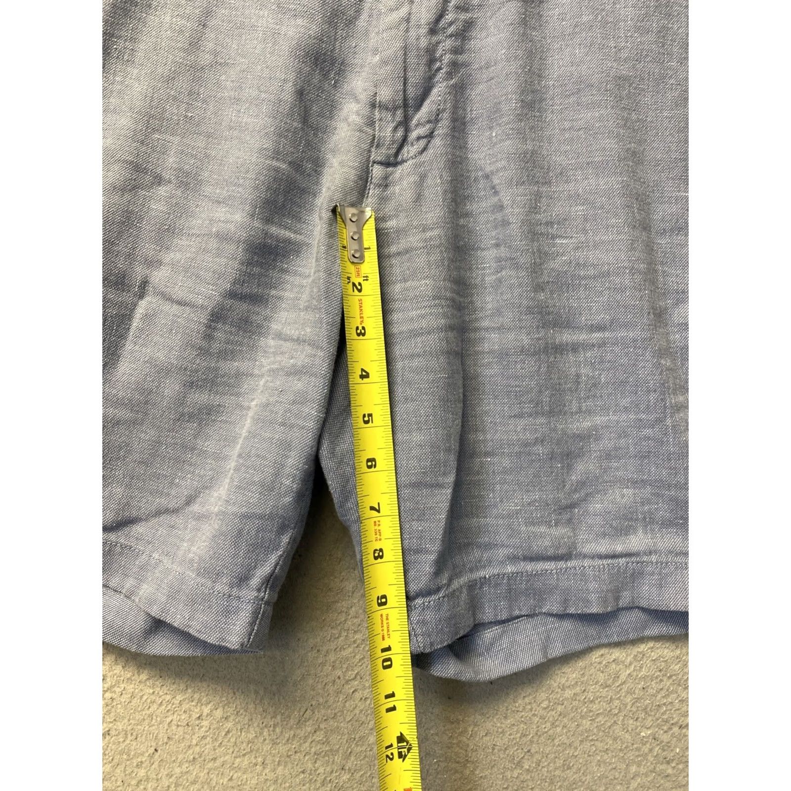 UNTUCKit UNTUCKit Shorts Mens 40 Blue Linen Cotton Chino 9 Inch Casual Summer Mens Size US 40 / EU 56 - 5 Thumbnail