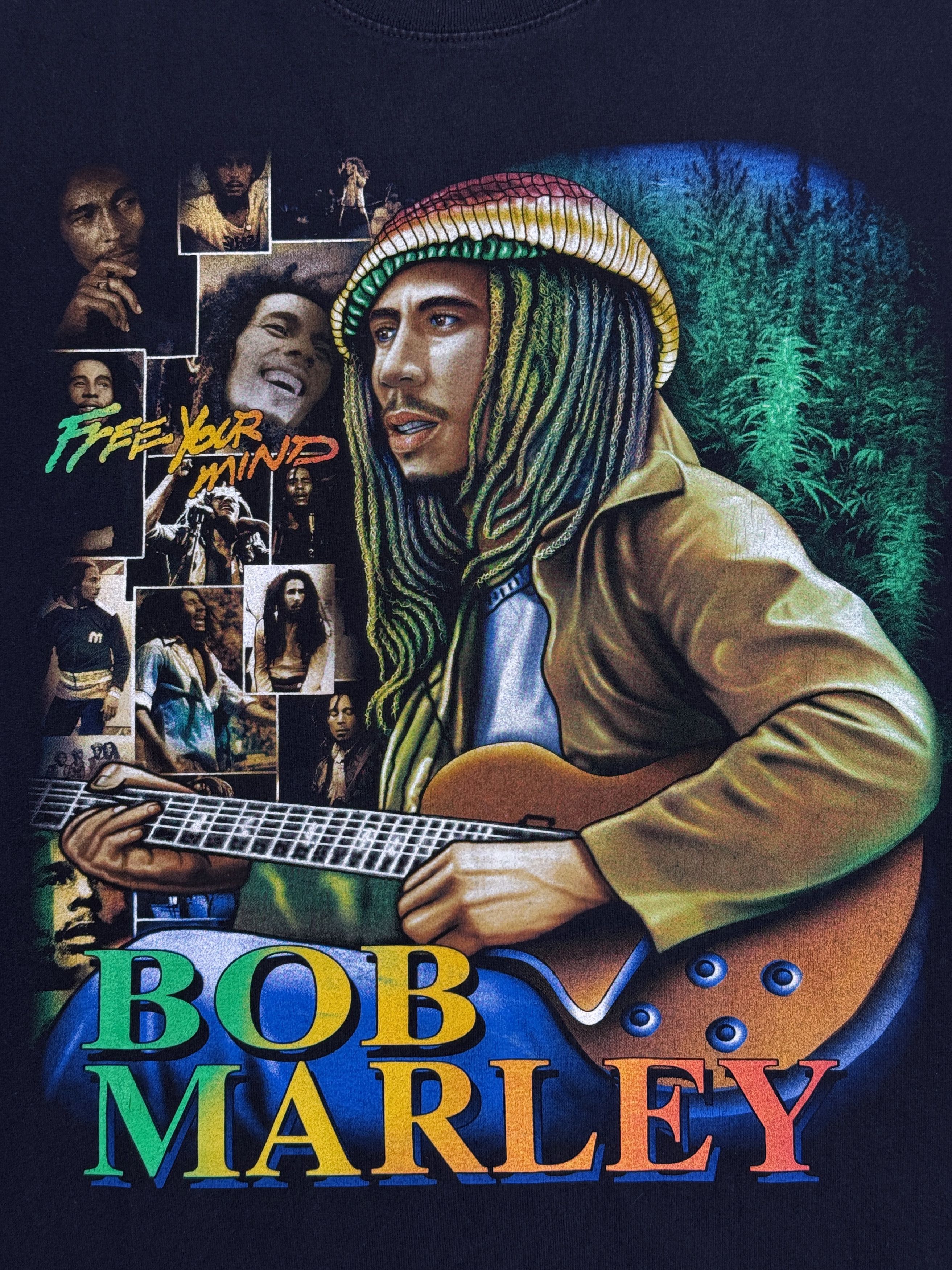 Vintage Bob Marley T-Shirt Free Your Mind Size US L / EU 52-54 / 3 - 9 Thumbnail