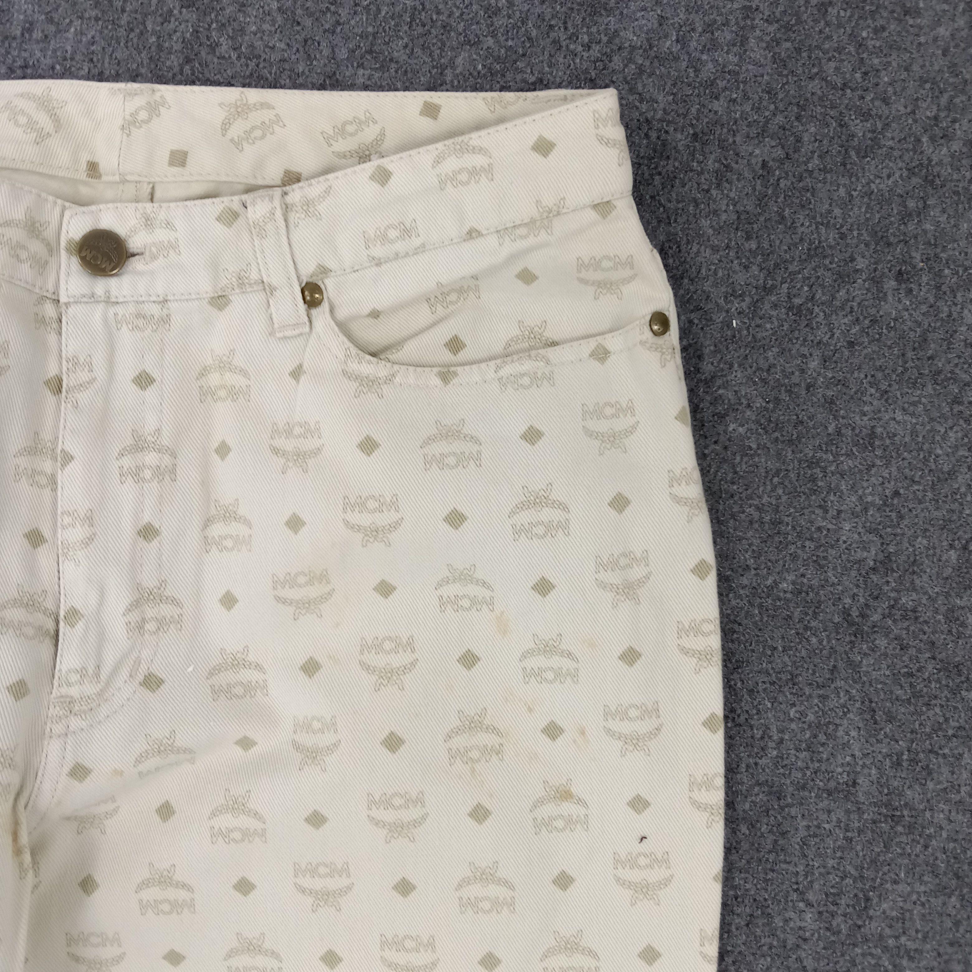 MCM × Vintage MCM Legere Designer Brand Monogram Pants Size US 29 - 7 Thumbnail