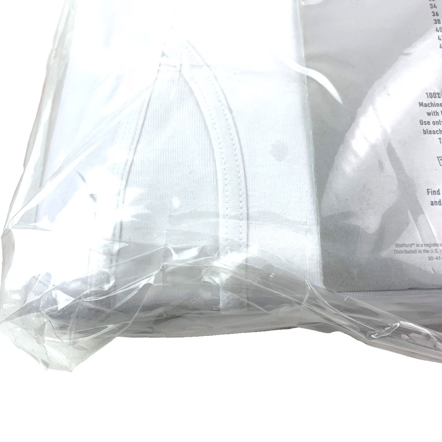Hanes Stafford Briefs Underwear White Cotton Size 40 Mens 100% New Bag 6 Full-Cut 5 Piece Size US 40 / EU 56 - 6 Thumbnail