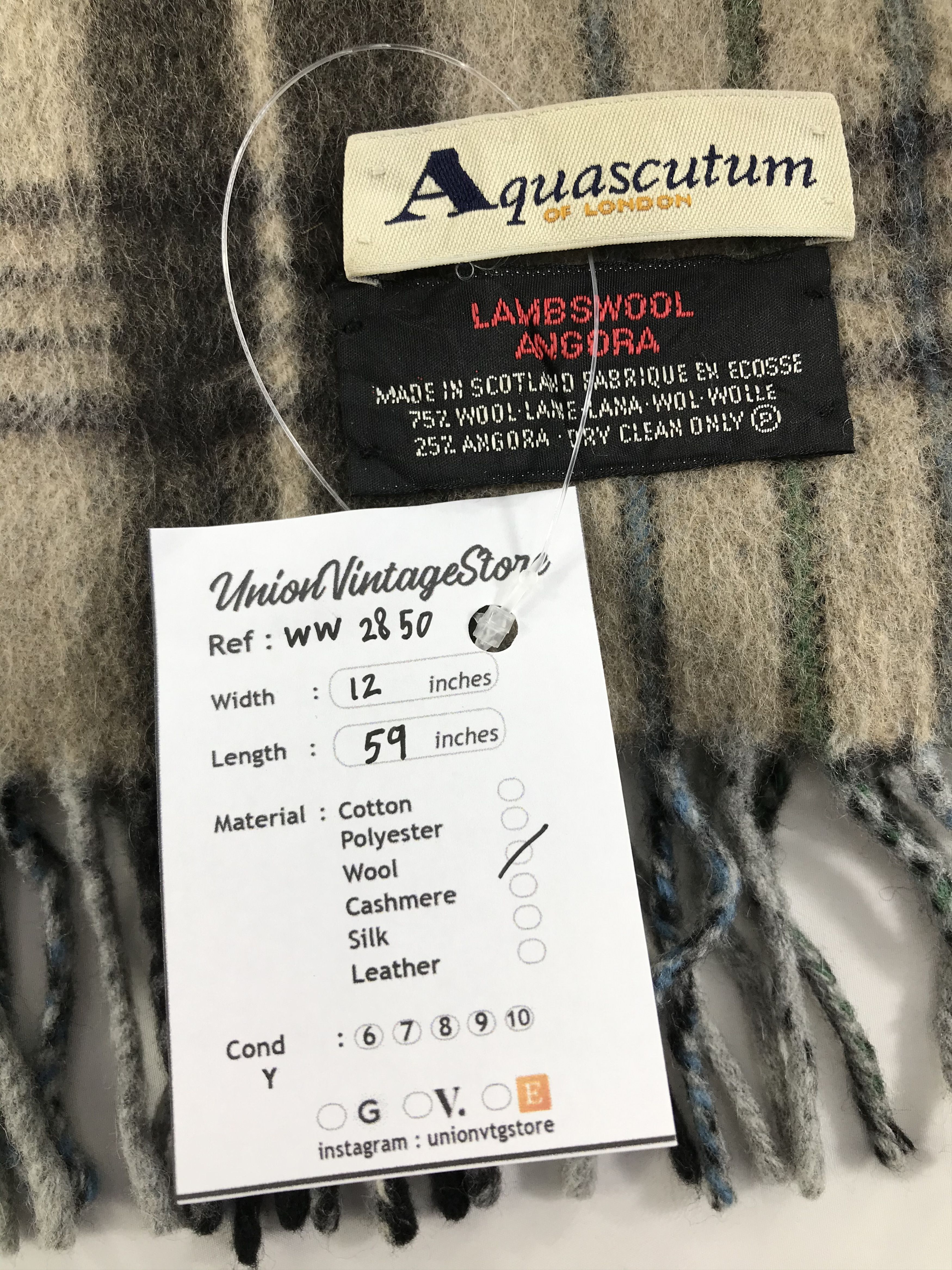Aquascutum × Vintage Aquascutum Scarf / Muffler / Neckwear - WW2850 Size ONE SIZE - 4 Thumbnail
