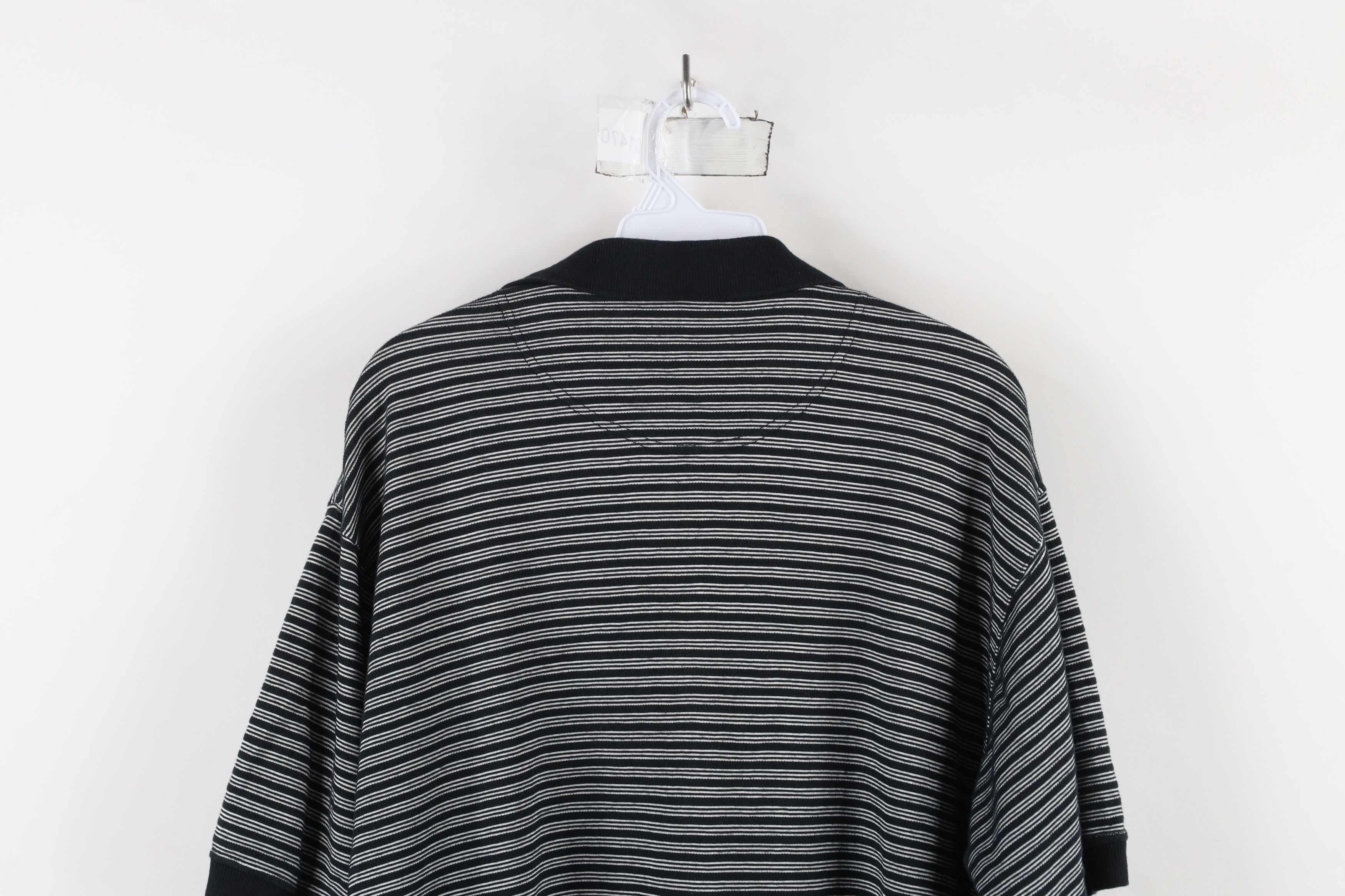 Vintage Vintage 90s Streetwear Striped Baggy Fit Polo Shirt Black Size US S / EU 44-46 / 1 - 10 Thumbnail