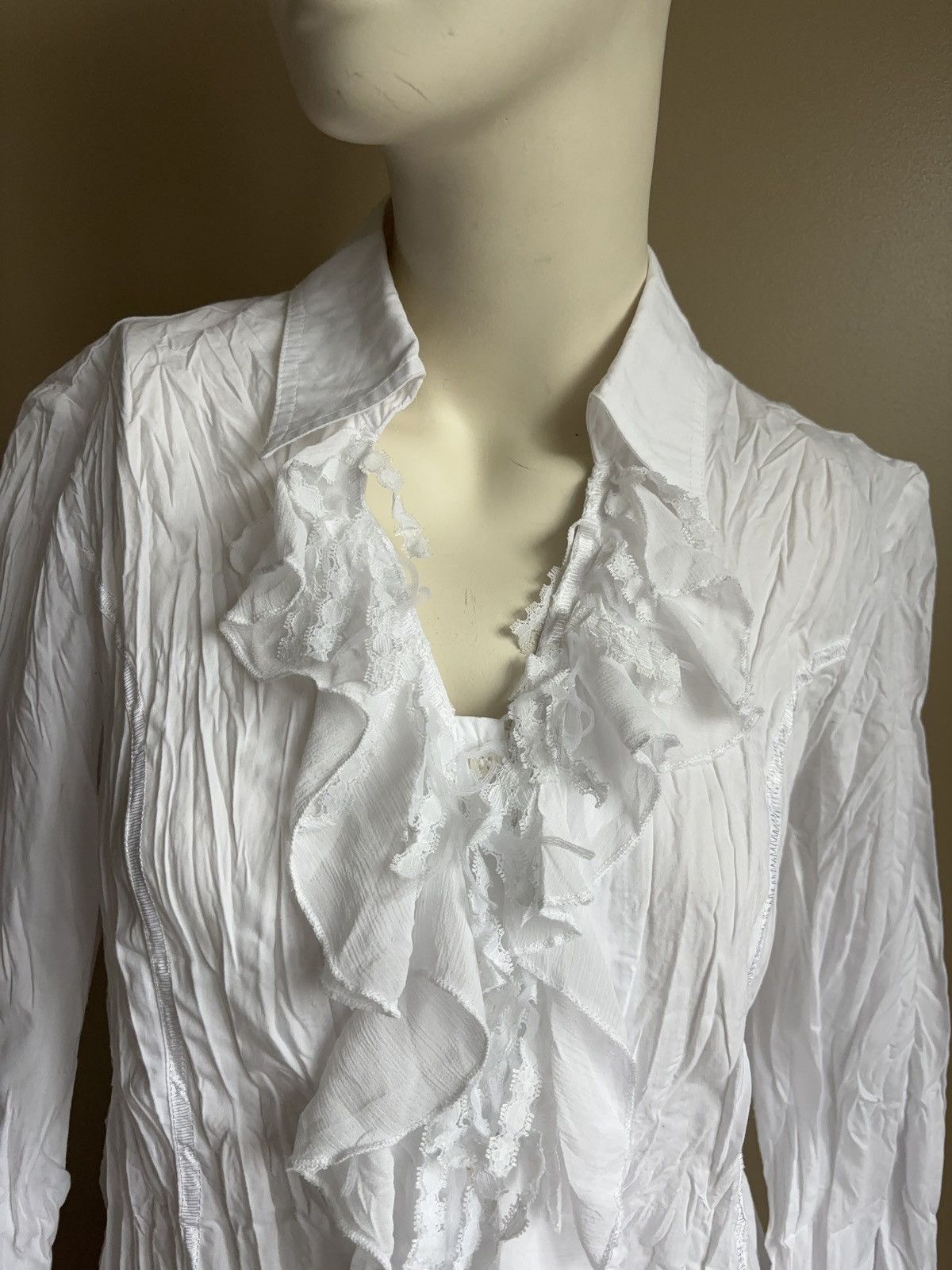 Japanese Brand × Vintage Vintage ruffles blouse shirt Size M / US 6-8 / IT 42-44 - 4 Thumbnail