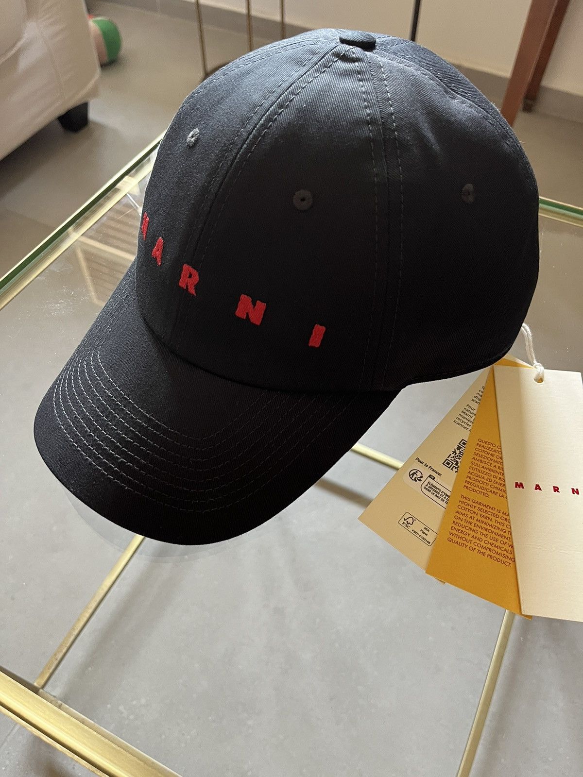 Marni MARNI cotton gabardine logo cap Size ONE SIZE - 1 Thumbnail