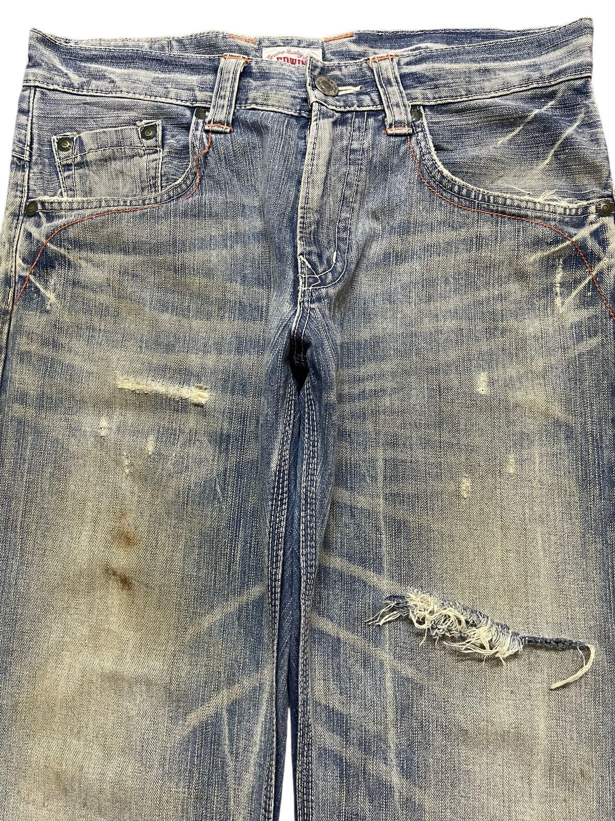 Edwin Edwin XV Exclusive Vintage Mud Wash Whisker Distress Loose Size US 34 / EU 50 - 3 Thumbnail